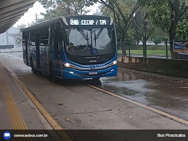 Ônibus Mascarello GRAN Via 2023, da Rápido Sumaré | Pira Mobilidade, prefixo 57030, linha 240 Cecap, em Piracicaba-SP