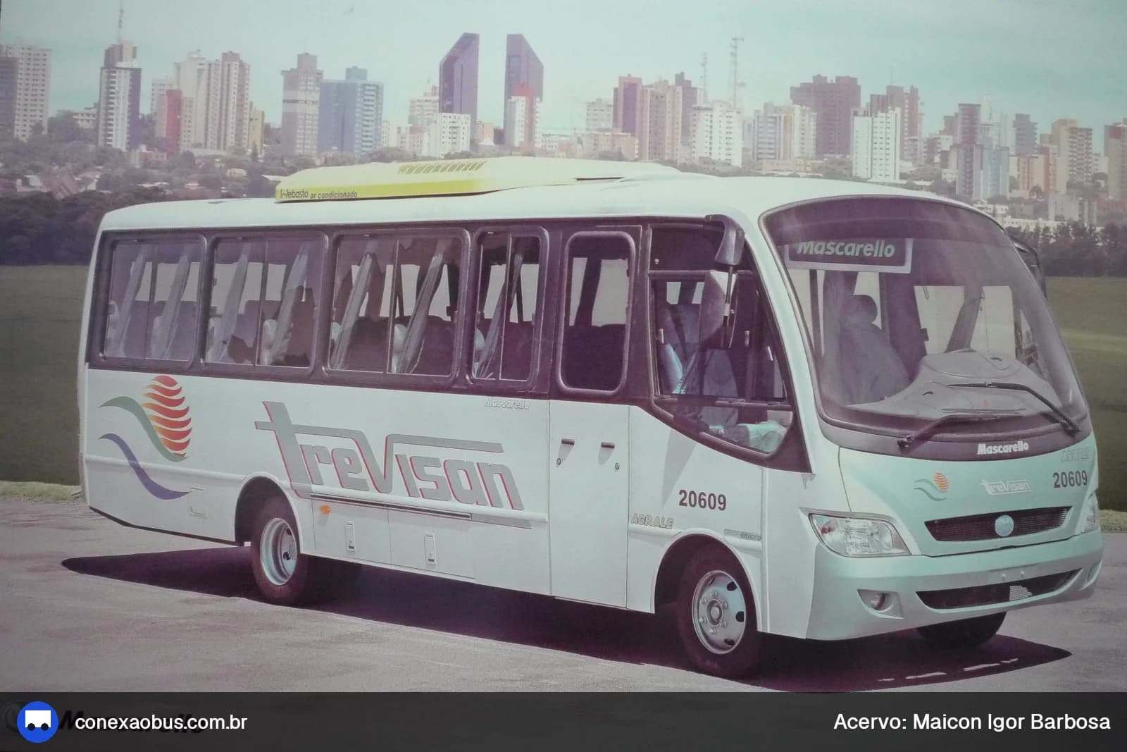 Ônibus micro-ônibus Mascarello Gran Micro, da Viação Trevisan e Logística, prefixo 20609