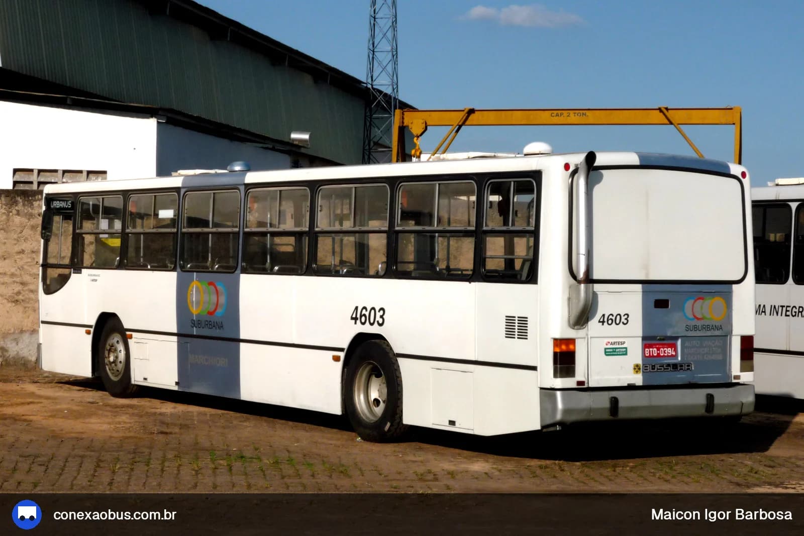 Ônibus Busscar Urbanus 1994, da AVM - Auto Viação Marchiori, prefixo 4603, em Piracicaba-SP