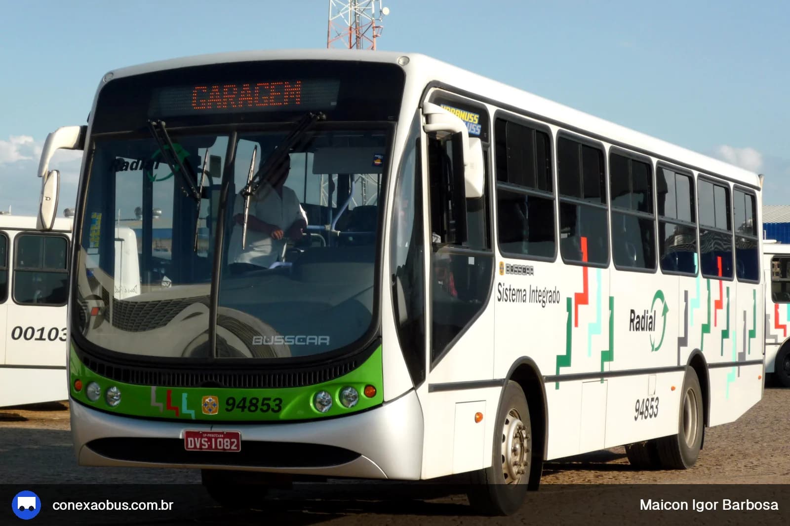 Ônibus Busscar Urbanuss Pluss, da Viação Piracema de Transportes Ltda, prefixo 94853, em Piracicaba-SP
