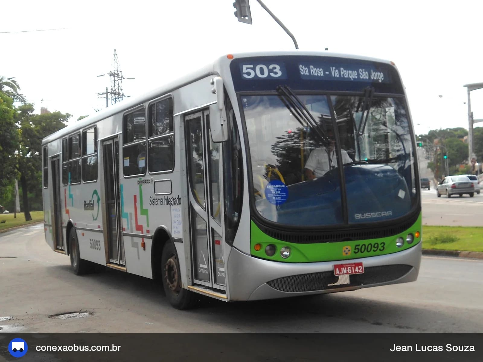 Ônibus Busscar Urbanuss Pluss, da Viação Piracema de Transportes Ltda, prefixo 50093, em Piracicaba-SP