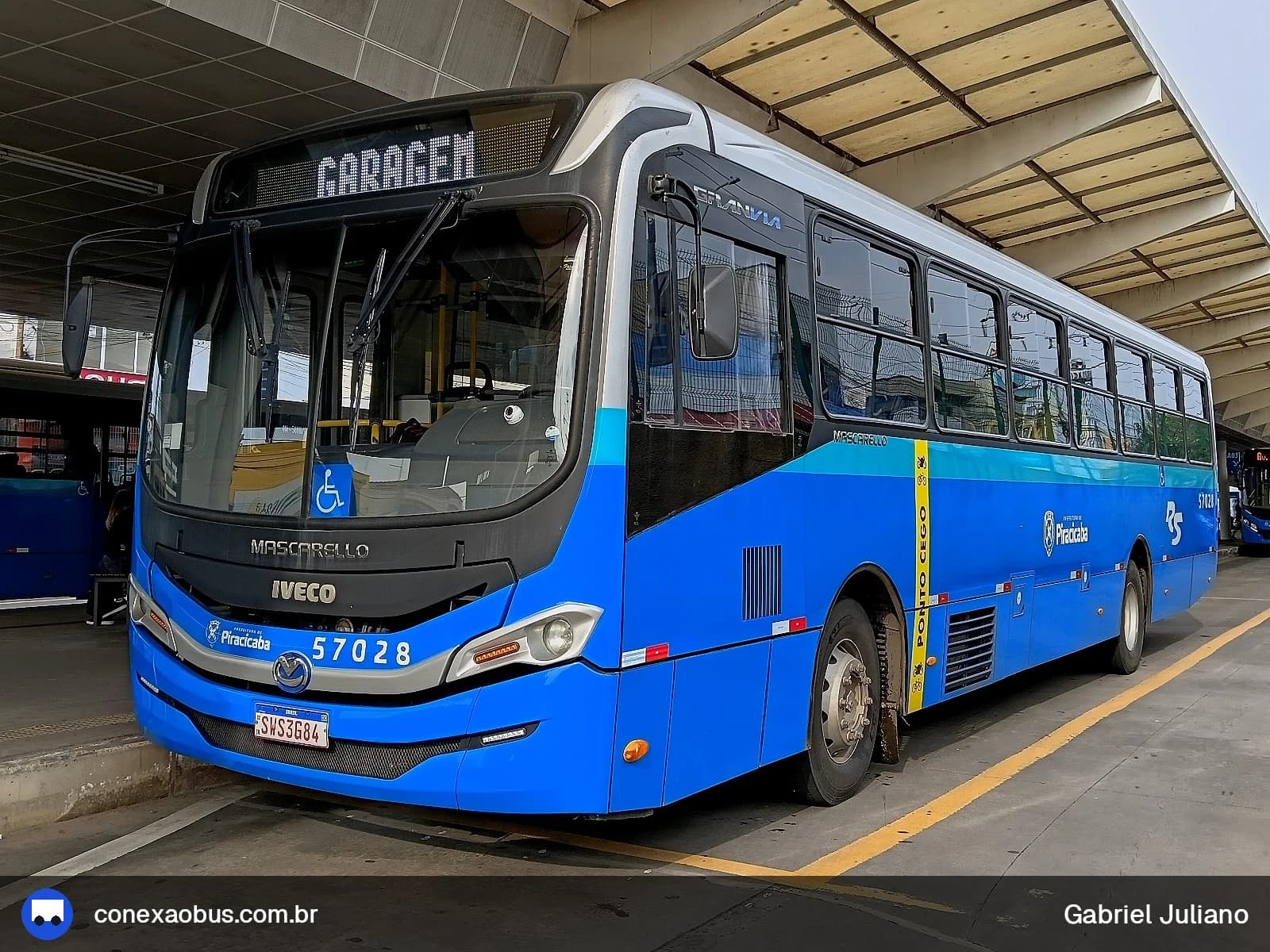 Ônibus Mascarello GRAN Via 2023, da Rápido Sumaré | Pira Mobilidade, prefixo 57028, linha 444 - EXPRESSA, em Piracicaba-SP