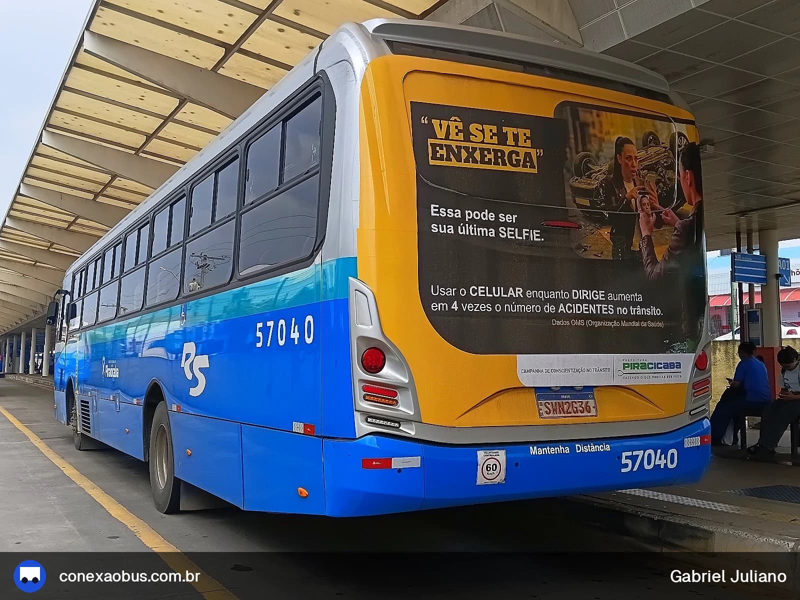 Ônibus Mascarello GRAN Via 2023, da Rápido Sumaré | Pira Mobilidade, prefixo 57040, linha 444 SÔNIA  / CENTRO, em Piracicaba-SP