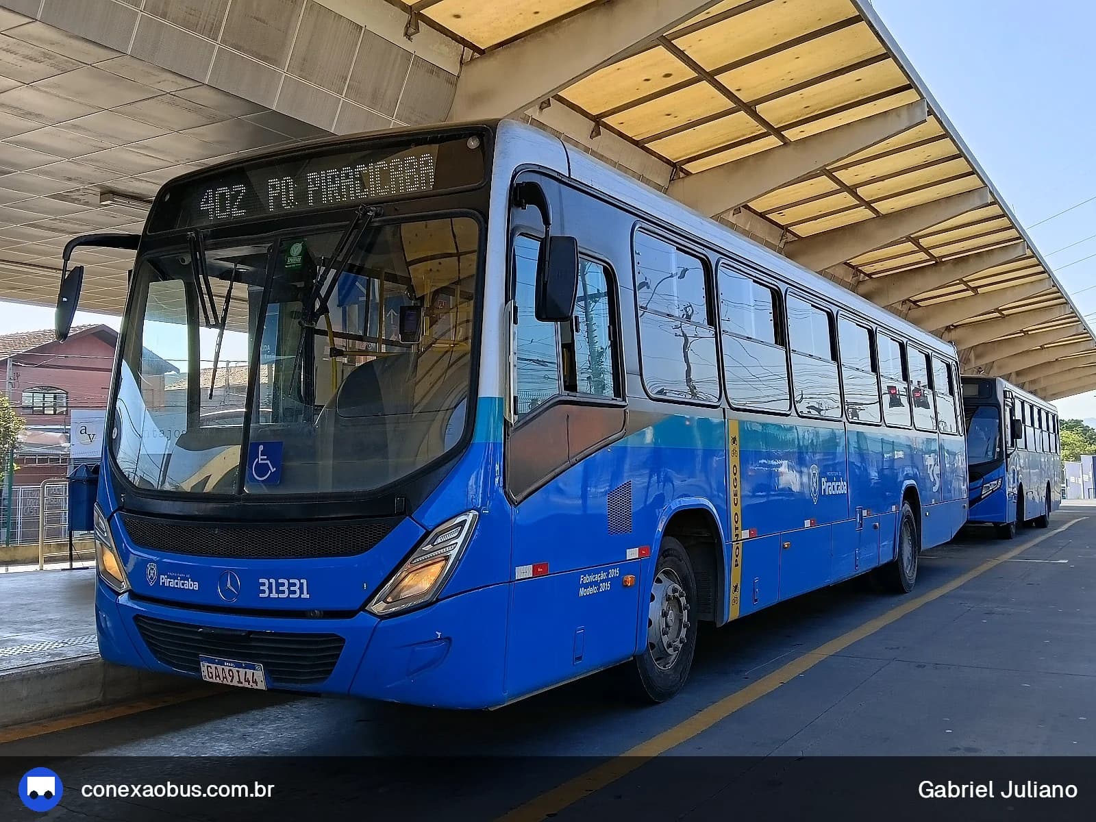 Ônibus Marcopolo Torino 2014, da Rápido Sumaré | Pira Mobilidade, prefixo 31331, em Piracicaba-SP
