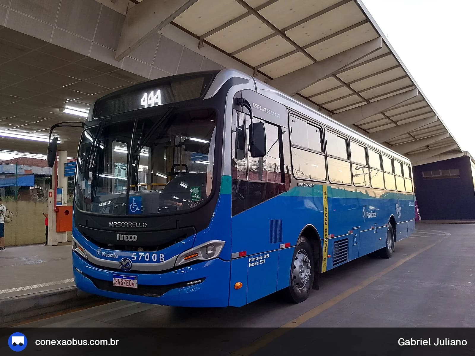 Ônibus Mascarello GRAN Via 2023, da Rápido Sumaré | Pira Mobilidade, prefixo 57008, em Piracicaba-SP