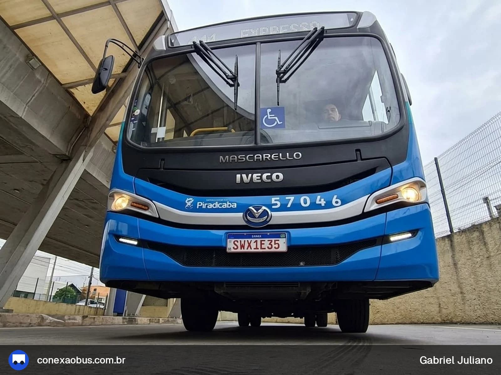 Ônibus Mascarello GRAN Via 2023, da Rápido Sumaré | Pira Mobilidade, prefixo 57046, em Piracicaba-SP