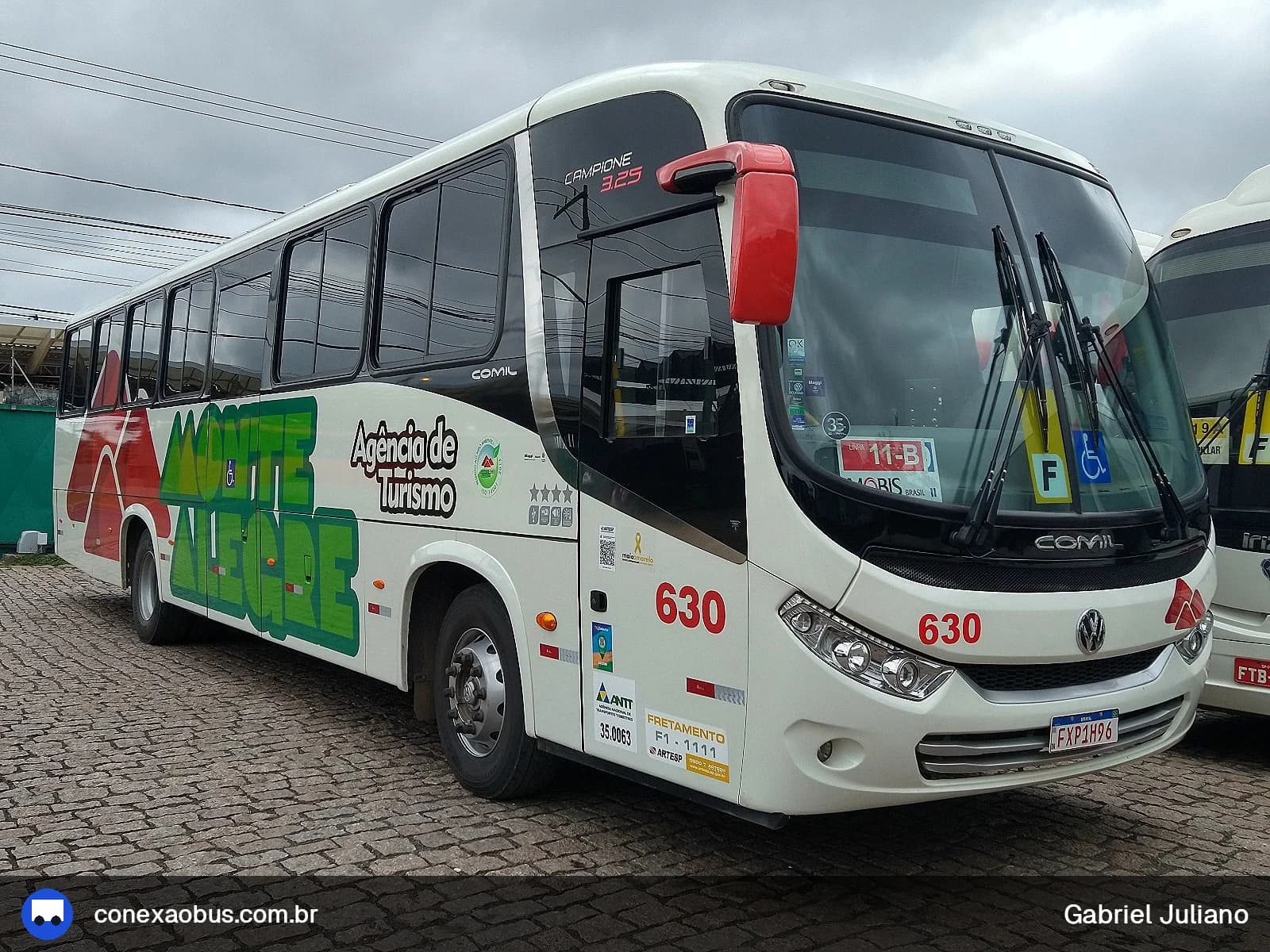 Ônibus Comil Campione 3.25 2011, da Monte Alegre Turismo, prefixo 630, linha 11B - MOBIS BRASIL, em Piracicaba-SP