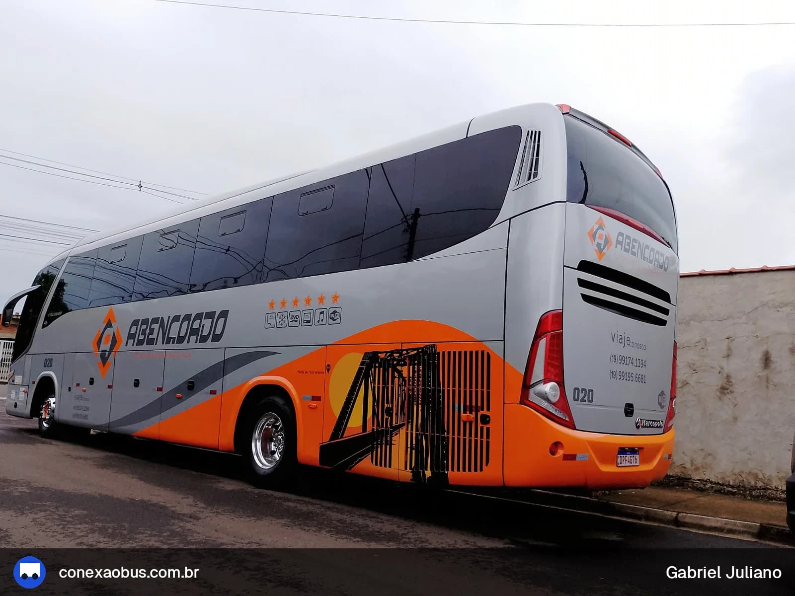 Ônibus Marcopolo Paradiso G7 1200, da Abençoado Locação de Veículos, prefixo 020, em Piracicaba-SP