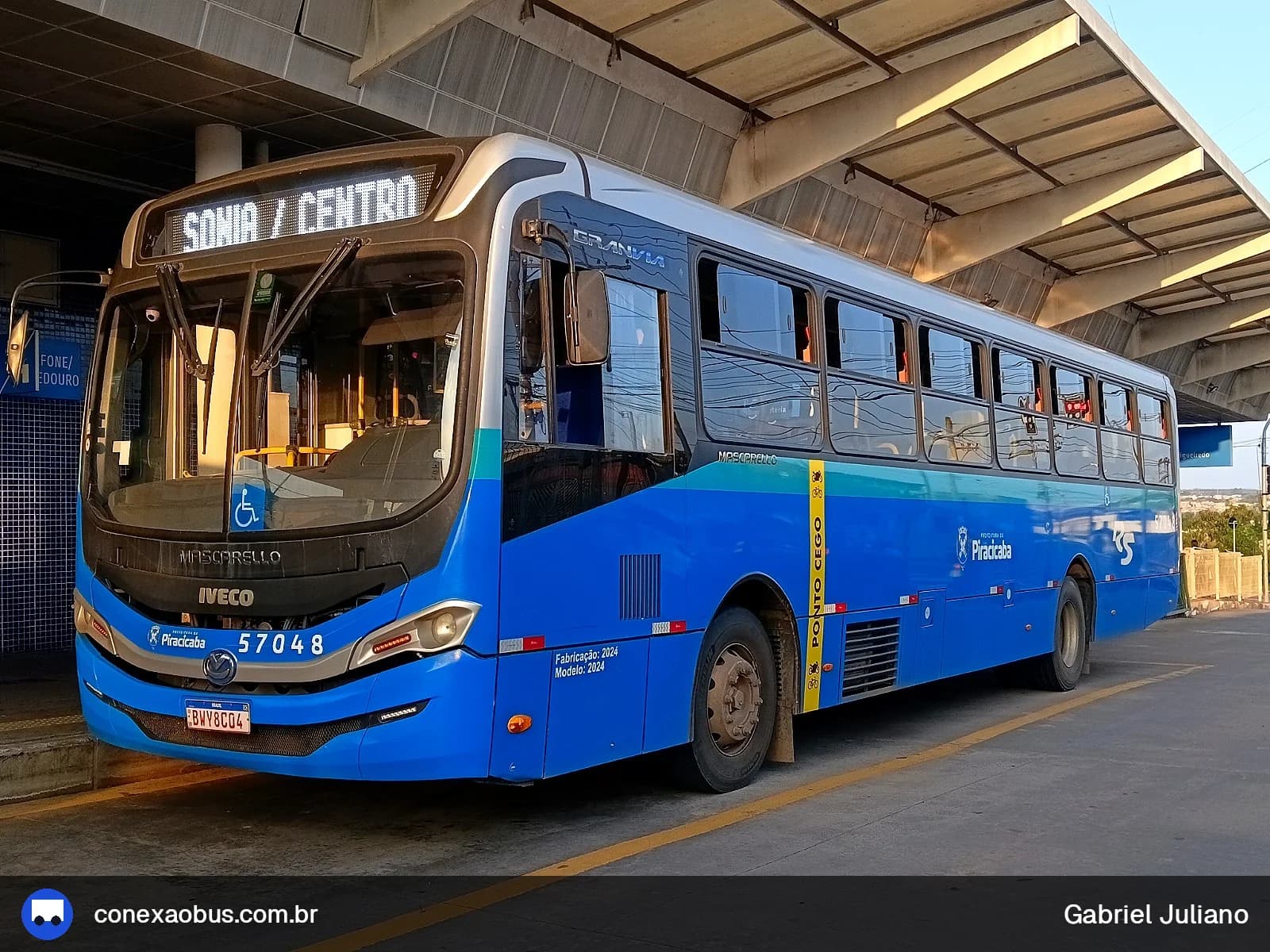 Ônibus Mascarello GRAN Via 2023, da Rápido Sumaré | Pira Mobilidade, prefixo 57048, em Piracicaba-SP