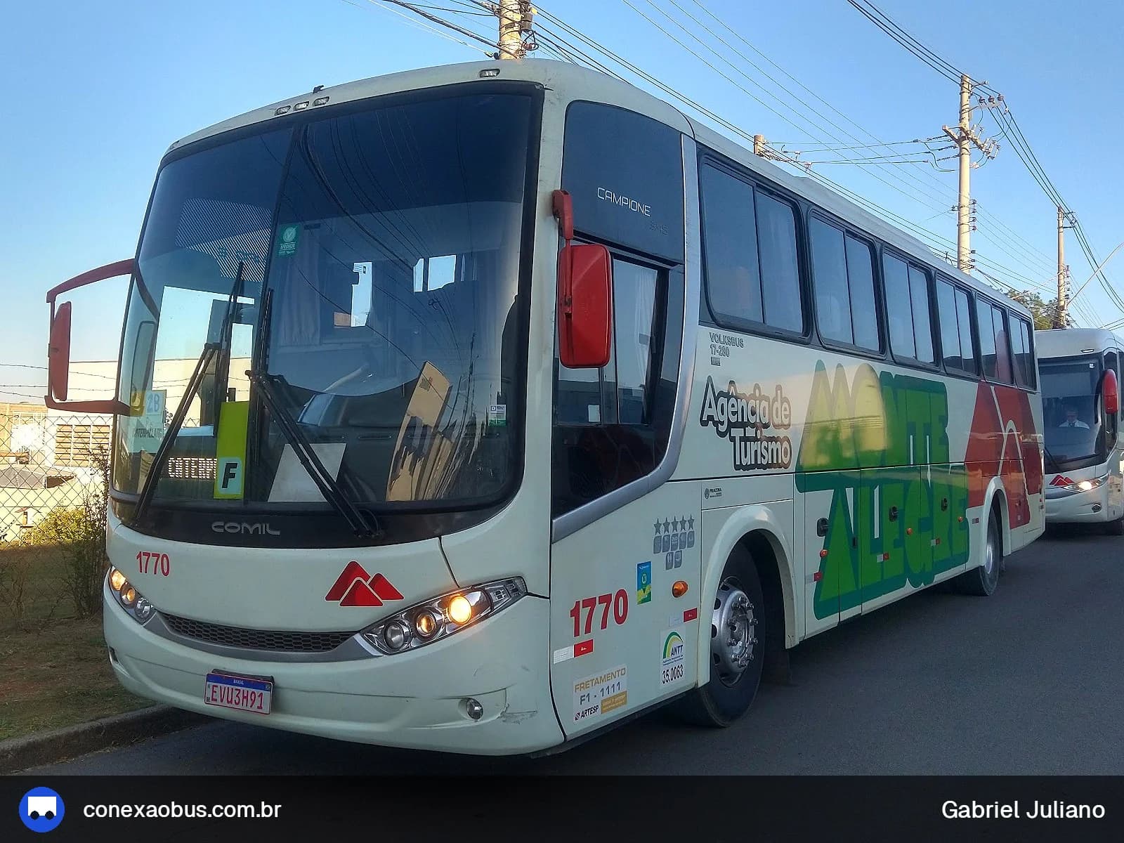 Ônibus Comil Campione 3.45 2011, da Monte Alegre Turismo, prefixo 1770, em Piracicaba-SP