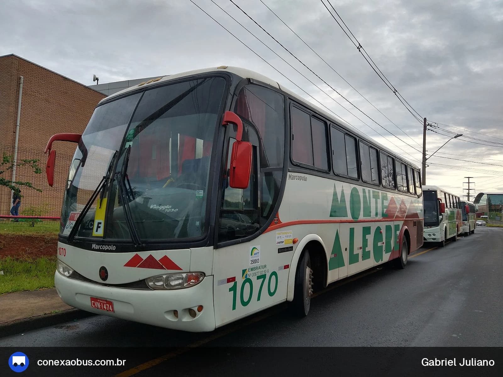 Ônibus Marcopolo Viaggio G6 1050, da Monte Alegre Turismo, prefixo 1070, em Piracicaba-SP