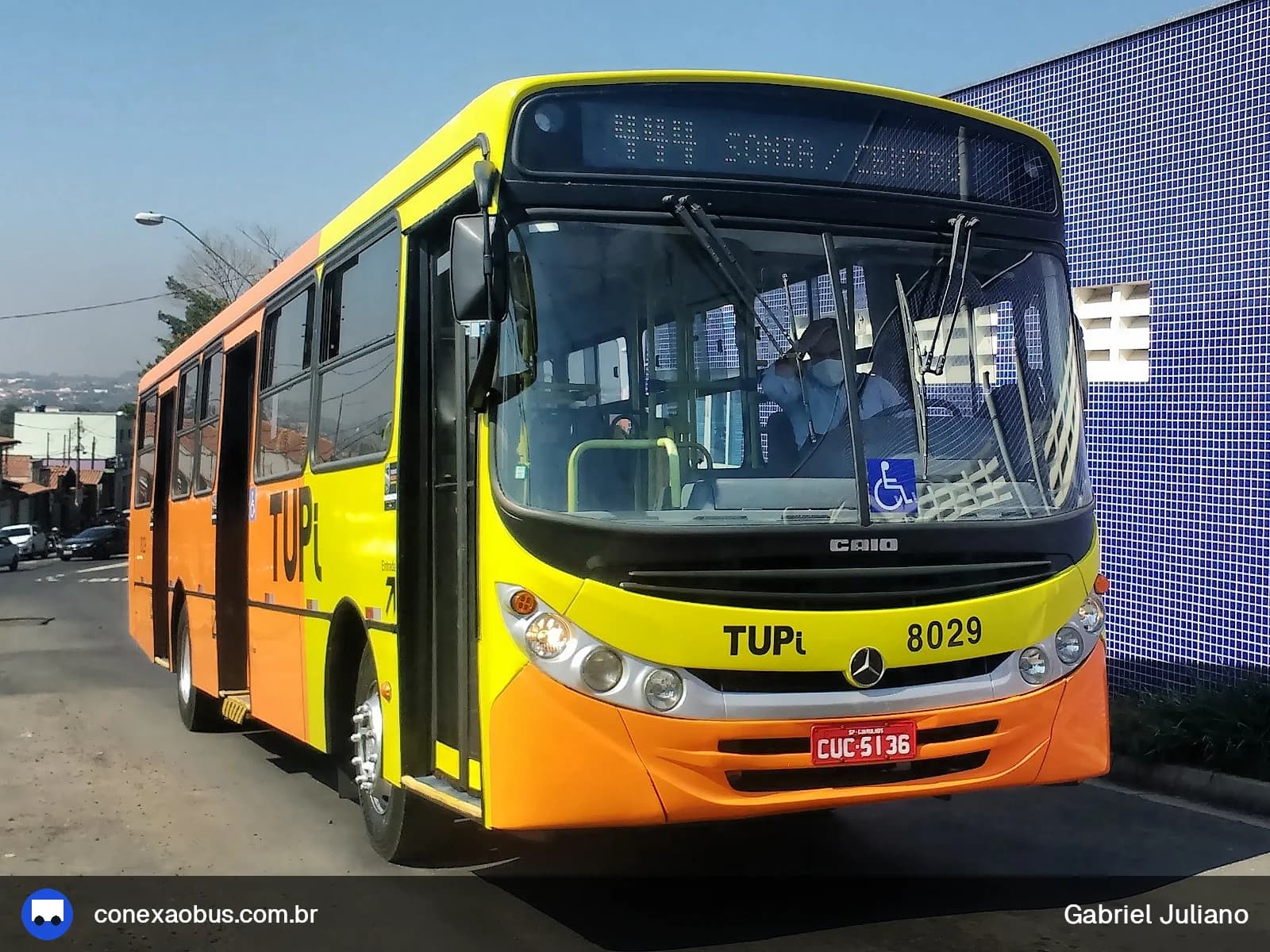 Ônibus CAIO Apache Vip II, da TUPi | Transporte Urbano Piracicaba, prefixo 8029, em Piracicaba-SP