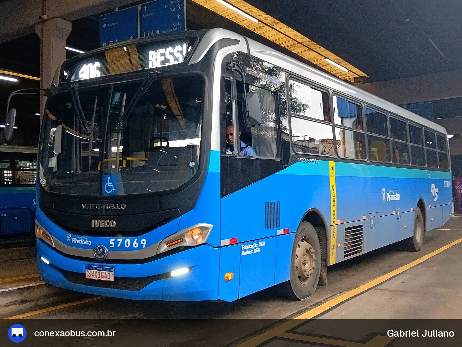 Ônibus Mascarello GRAN Via 2023, da Rápido Sumaré | Pira Mobilidade, prefixo 57069, em Piracicaba-SP