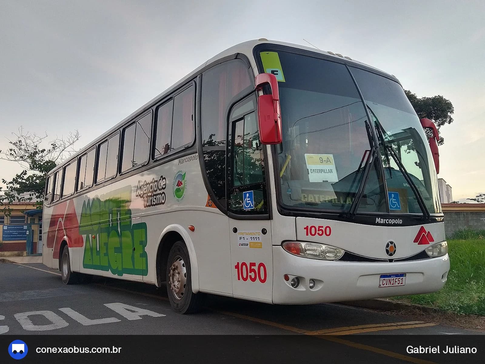 Ônibus Marcopolo Viaggio G6 1050, da Monte Alegre Turismo, prefixo 1050, em Piracicaba-SP