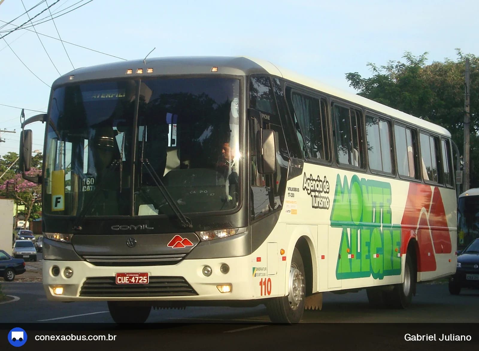 Ônibus Comil Campione Vision 3.25, da Monte Alegre Turismo, prefixo 110