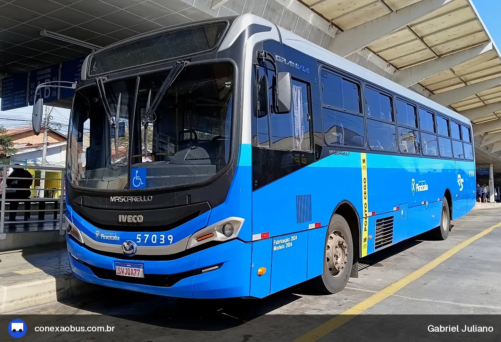 Ônibus Mascarello GRAN Via 2023, da Rápido Sumaré | Pira Mobilidade, prefixo 57039, em Piracicaba-SP