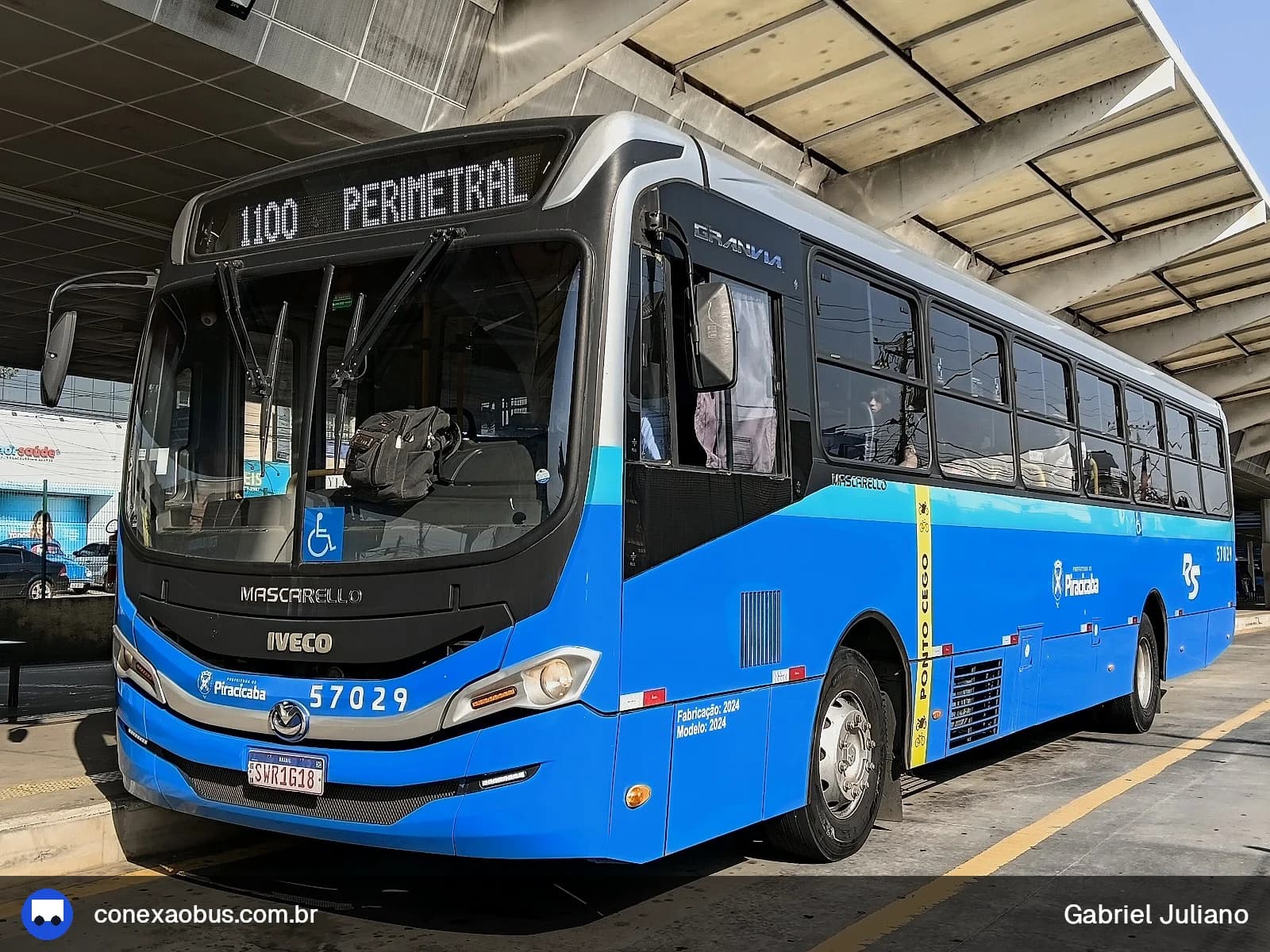 Ônibus Mascarello GRAN Via 2023, da Rápido Sumaré | Pira Mobilidade, prefixo 57029, em Piracicaba-SP