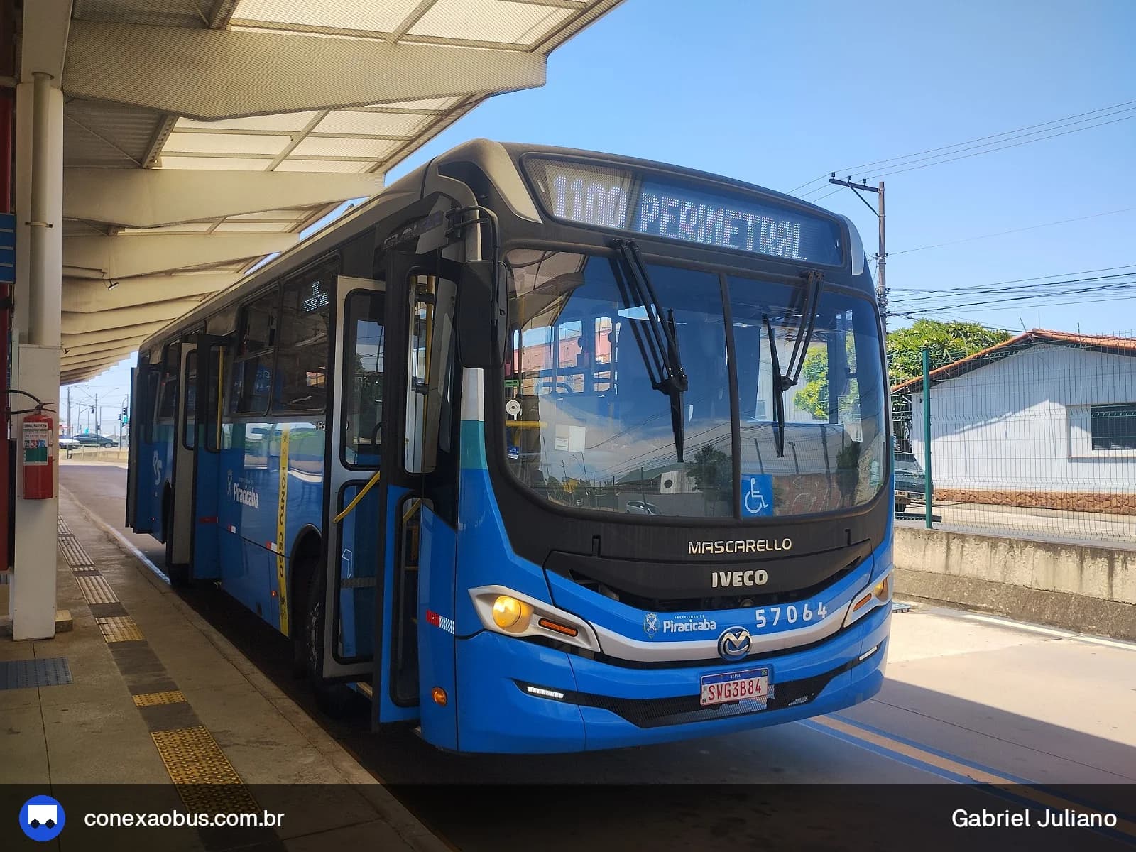 Ônibus Mascarello GRAN Via 2023, da Rápido Sumaré | Pira Mobilidade, prefixo 57064, em Piracicaba-SP