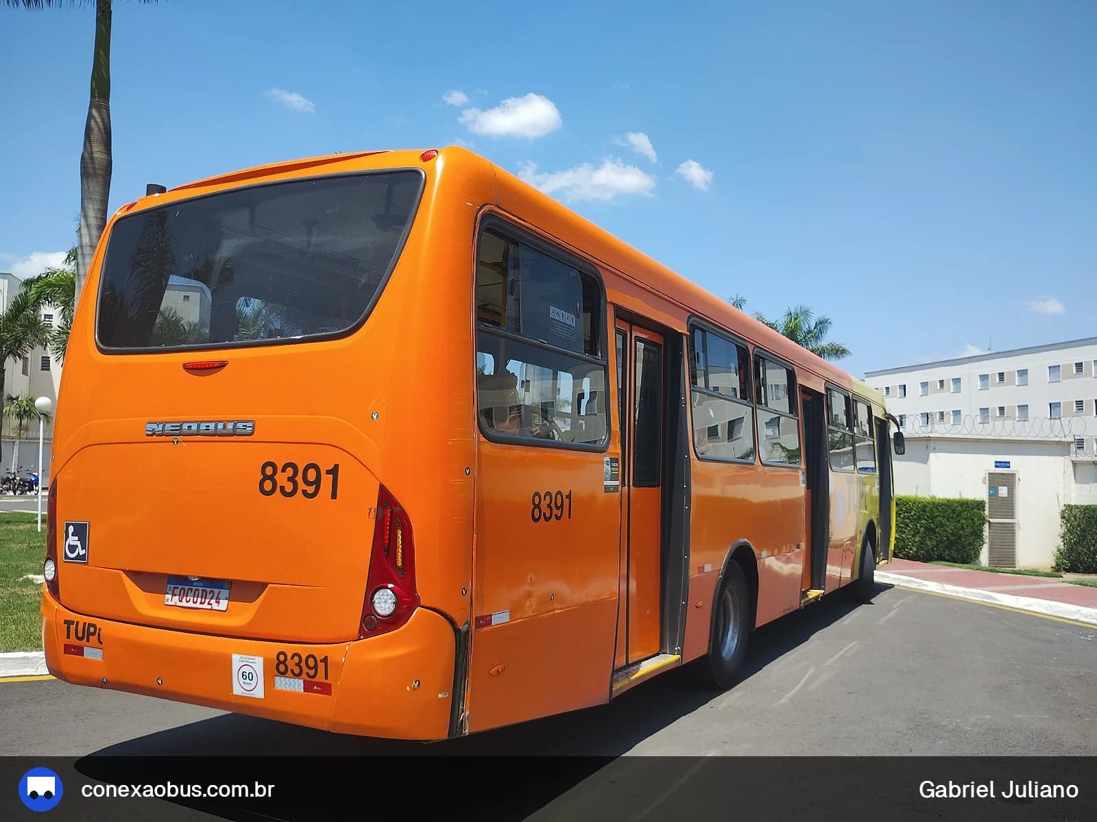 Ônibus Neobus Mega Plus, da TUPi | Transporte Urbano Piracicaba, prefixo 8391, linha 406 - BESSY / CENTRO, em Piracicaba-SP