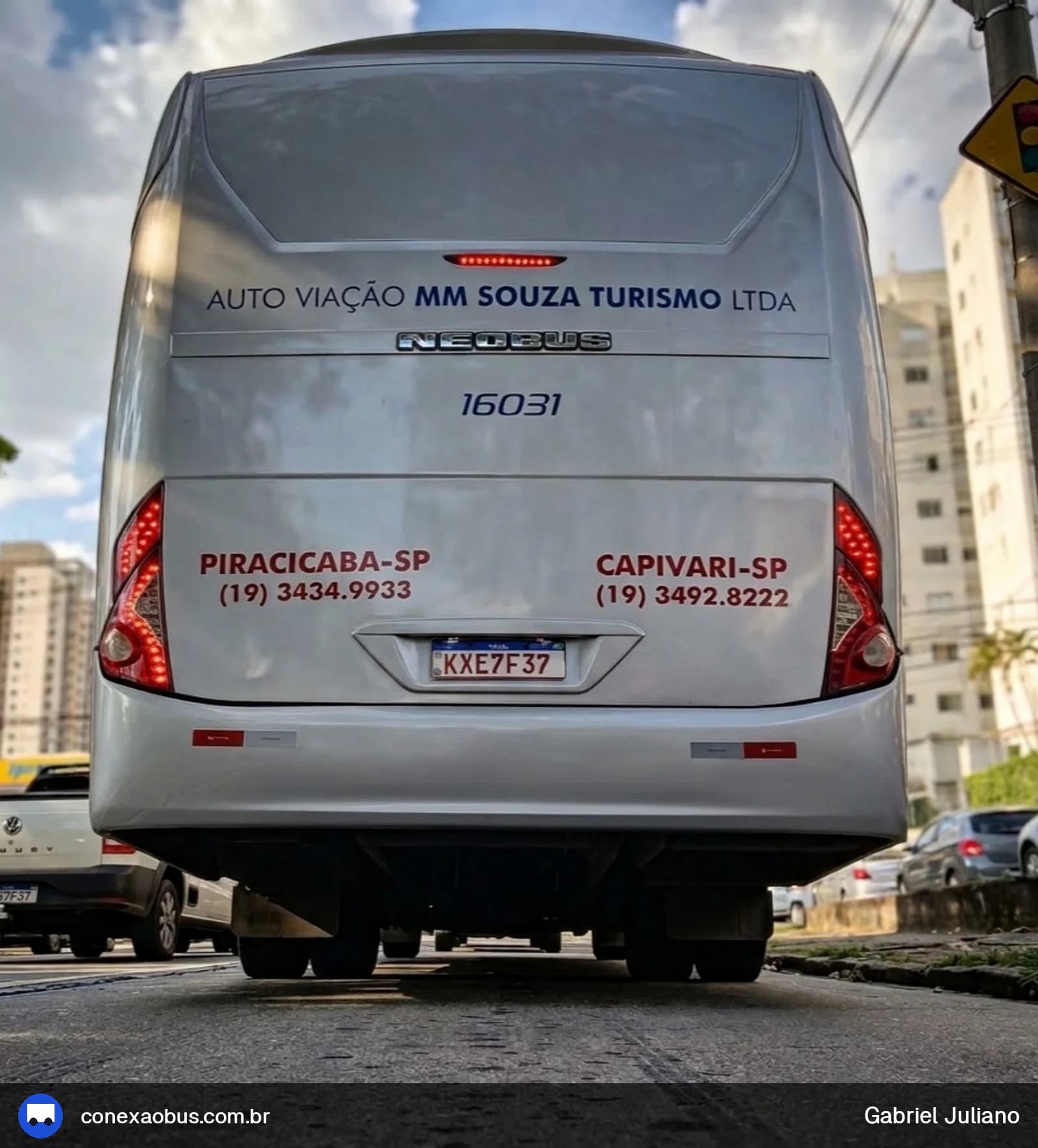 Ônibus Neobus New Road 340 N10, da Auto Viação MM SOUZA Turismo, prefixo 16031