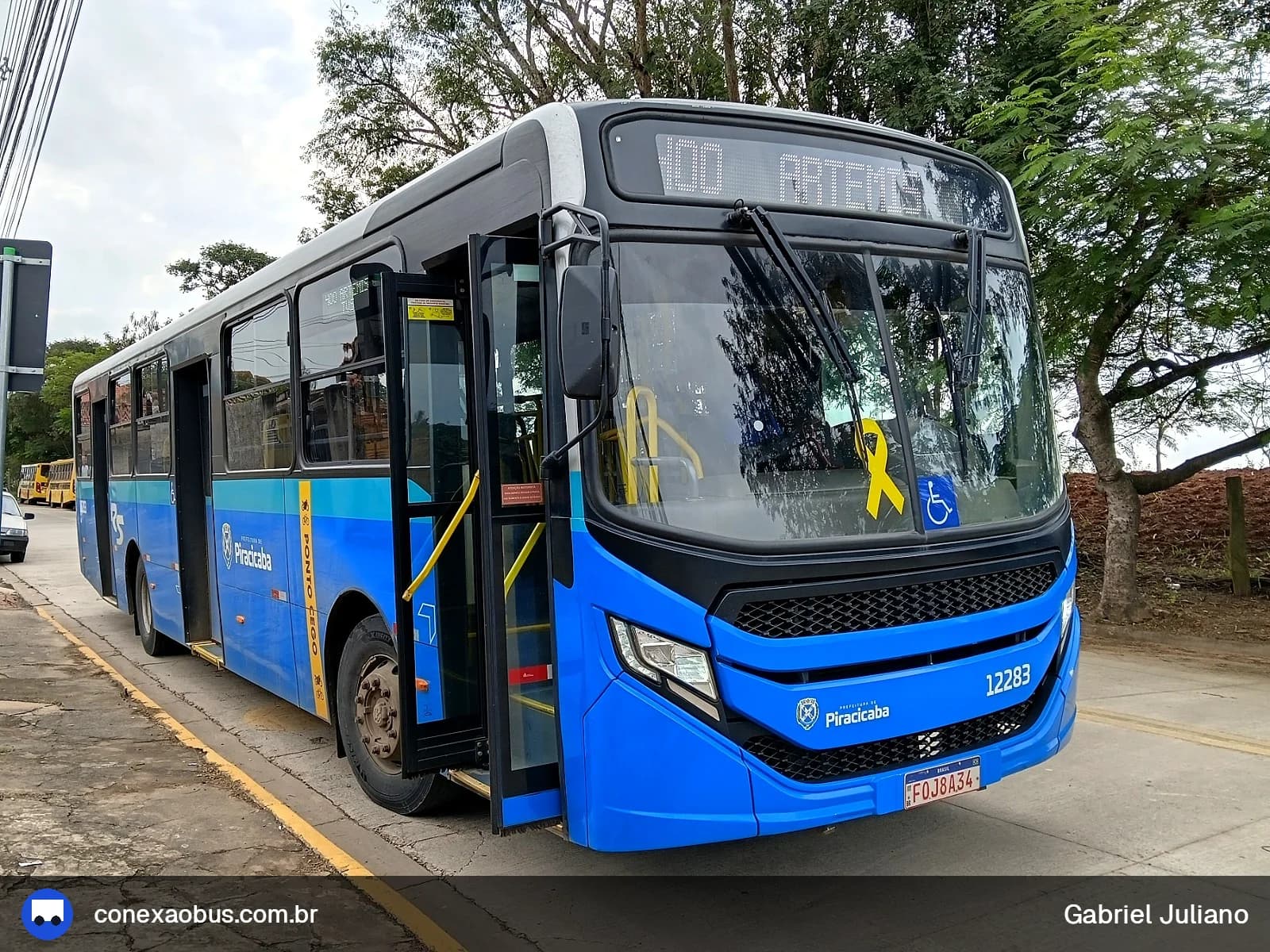 Ônibus CAIO Apache Vip V, da Rápido Sumaré | Pira Mobilidade, prefixo 12283, em Piracicaba-SP