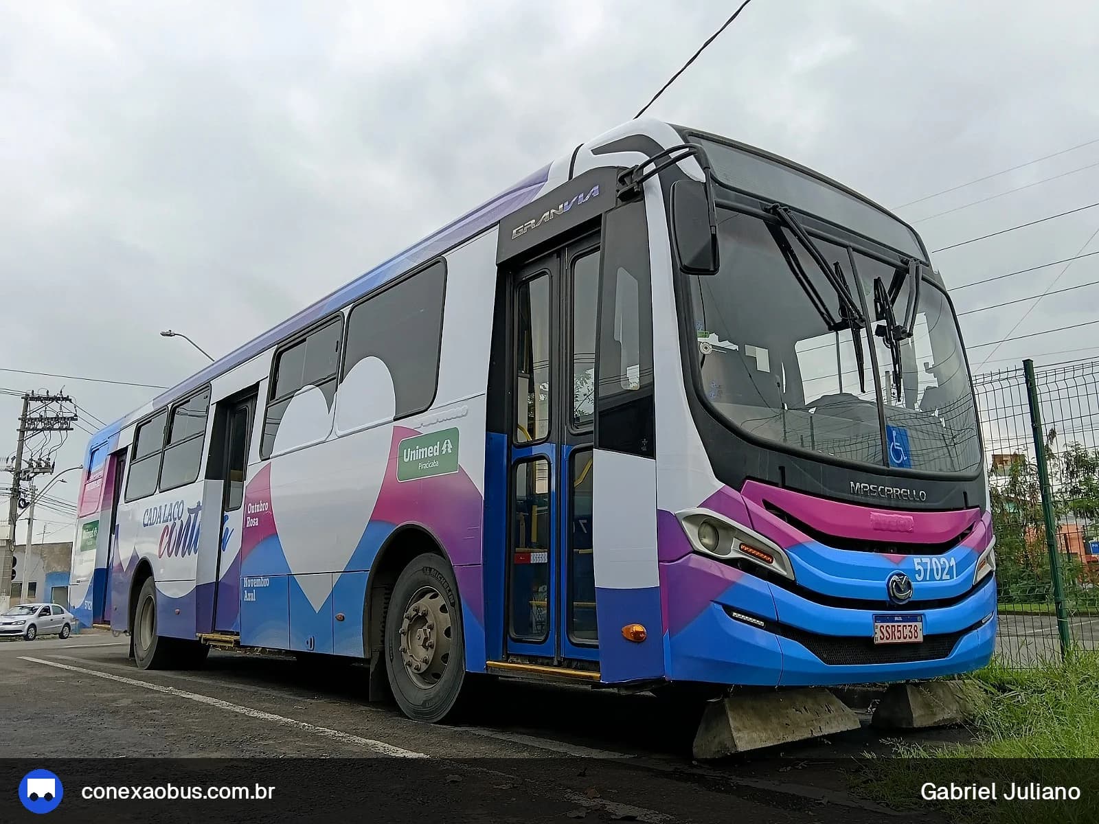 Ônibus Mascarello GRAN Via 2023, da Rápido Sumaré | Pira Mobilidade, prefixo 57021, linha 444 SÔNIA  / CENTRO, em Piracicaba-SP