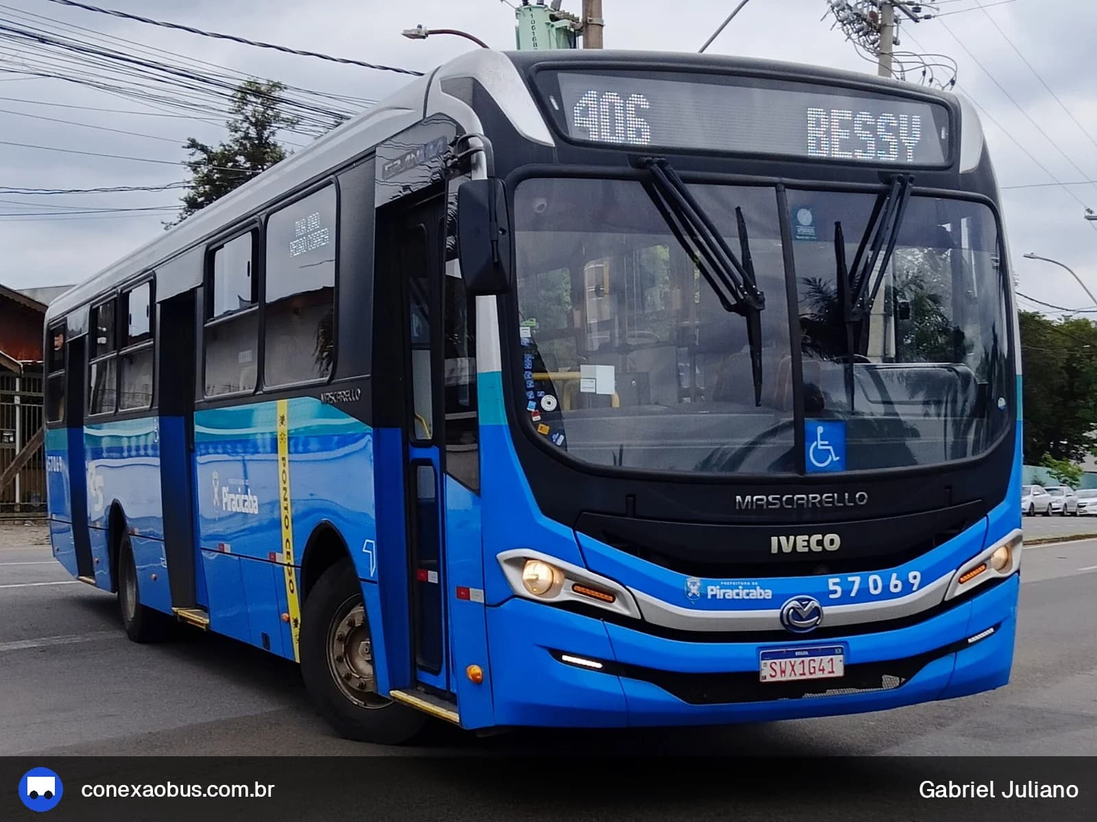 Ônibus Mascarello GRAN Via 2023, da Rápido Sumaré | Pira Mobilidade, prefixo 57069, linha 406 - BESSY / CENTRO, em Piracicaba-SP