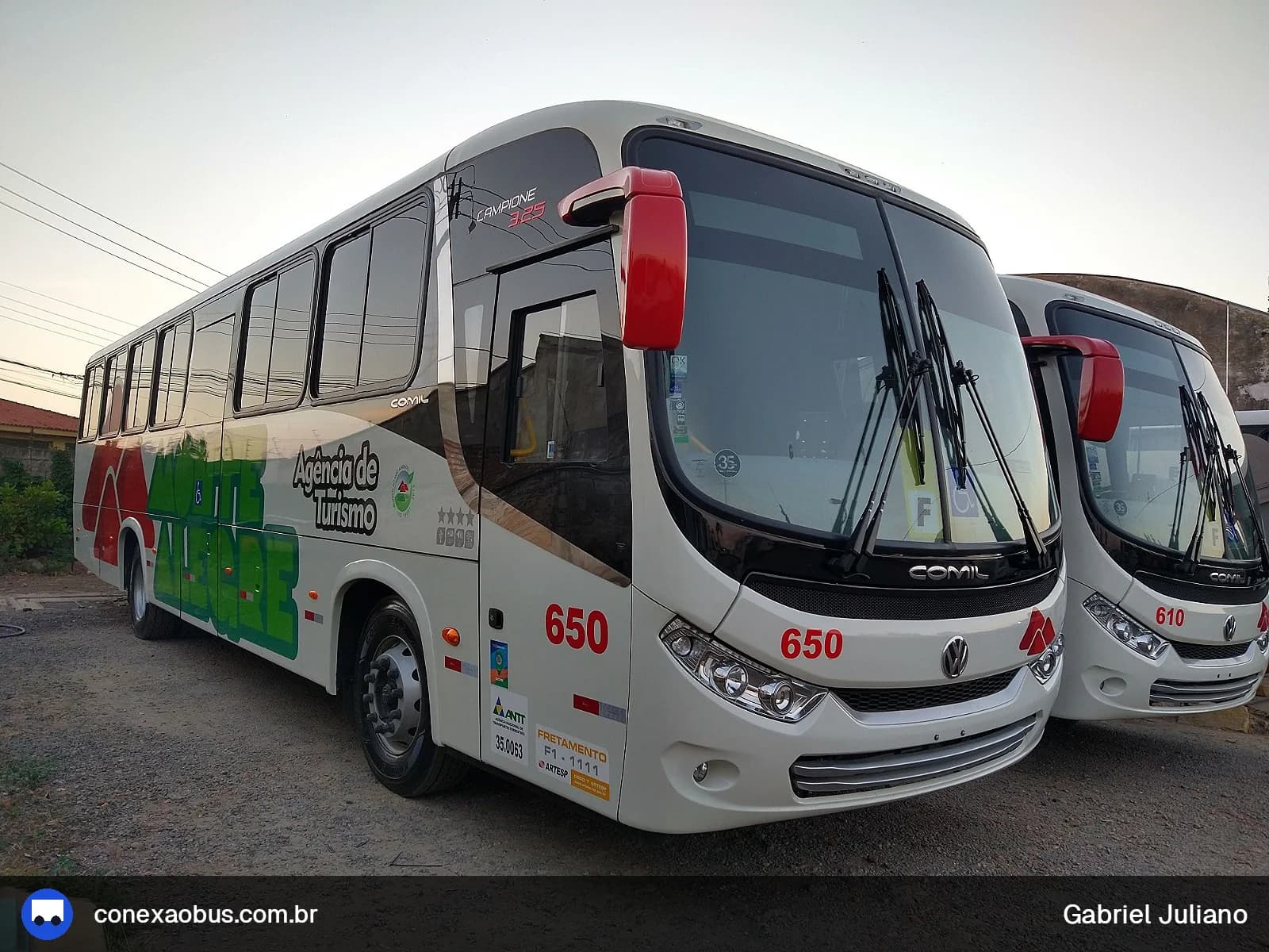 Ônibus Comil Campione 3.25 2014, da Monte Alegre Turismo, prefixo 650, em Piracicaba-SP