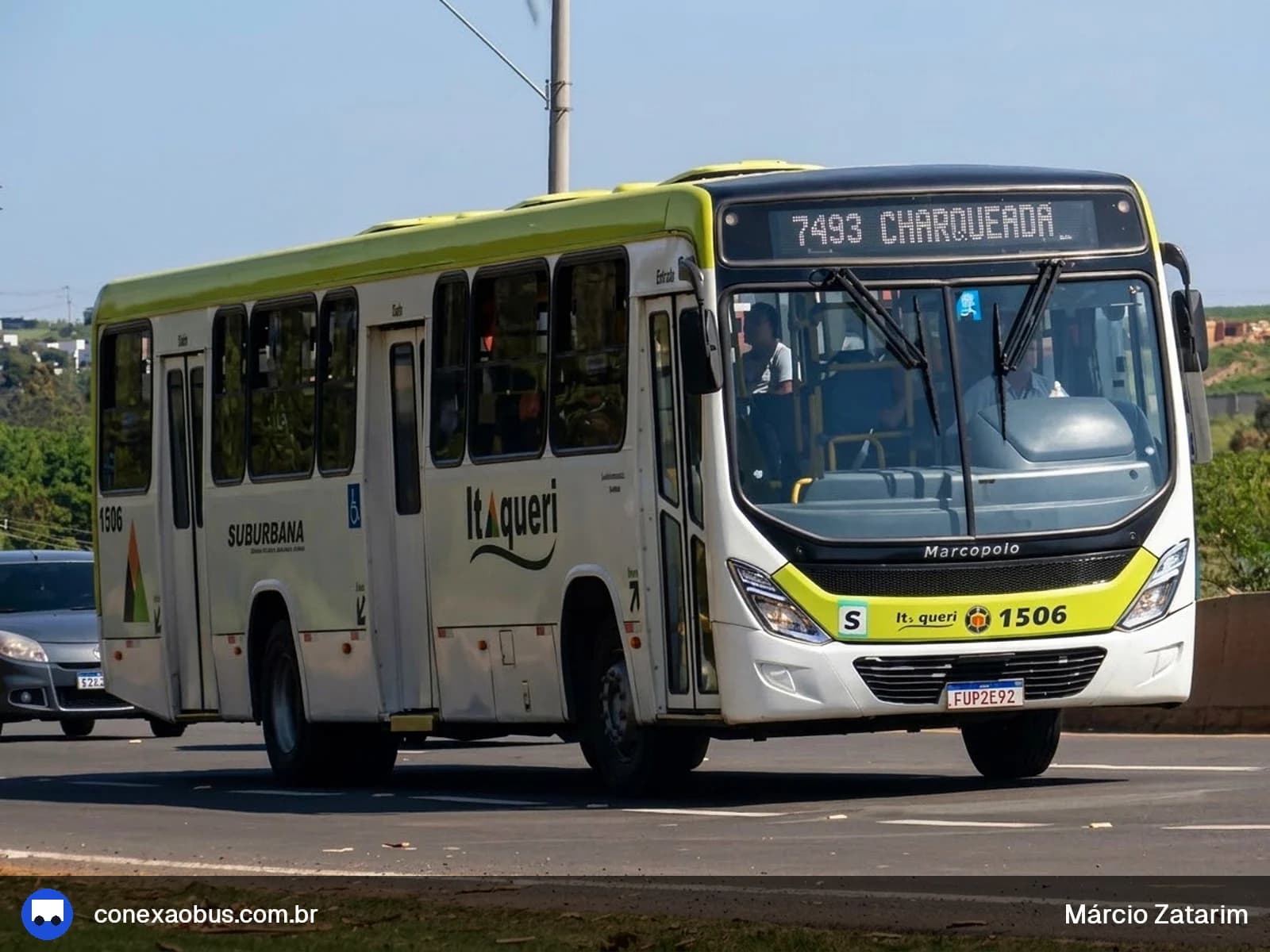Ônibus Marcopolo Torino 2014, da Viação Itaqueri, prefixo 1506, em Piracicaba-SP