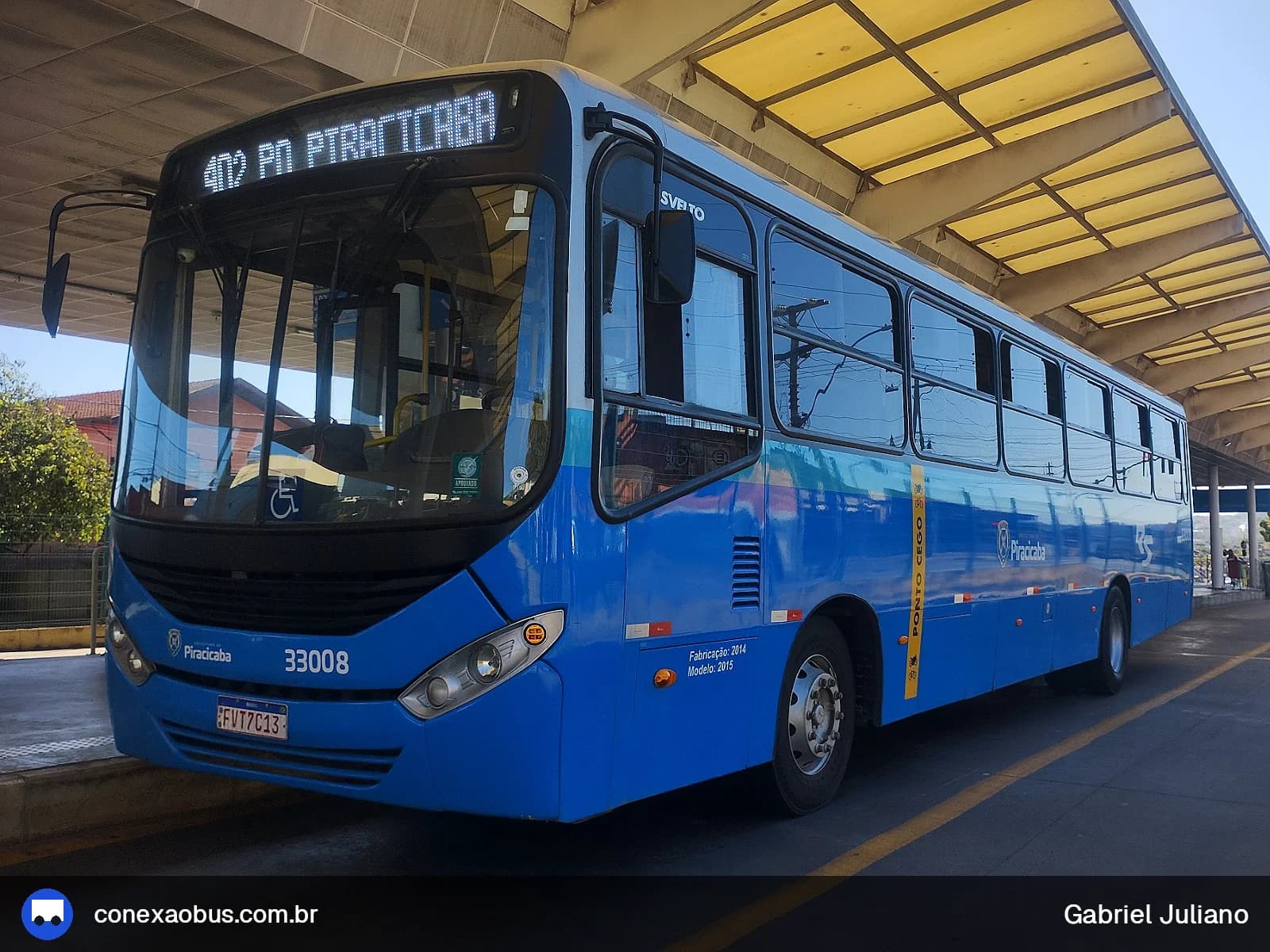 Ônibus Comil Svelto 2012, da Rápido Sumaré | Pira Mobilidade, prefixo 33008, em Piracicaba-SP