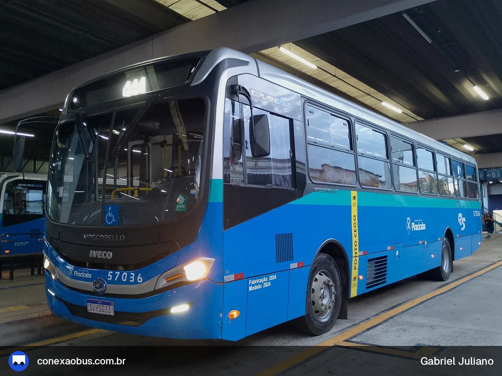 Ônibus Mascarello GRAN Via 2023, da Rápido Sumaré | Pira Mobilidade, prefixo 57036, em Piracicaba-SP