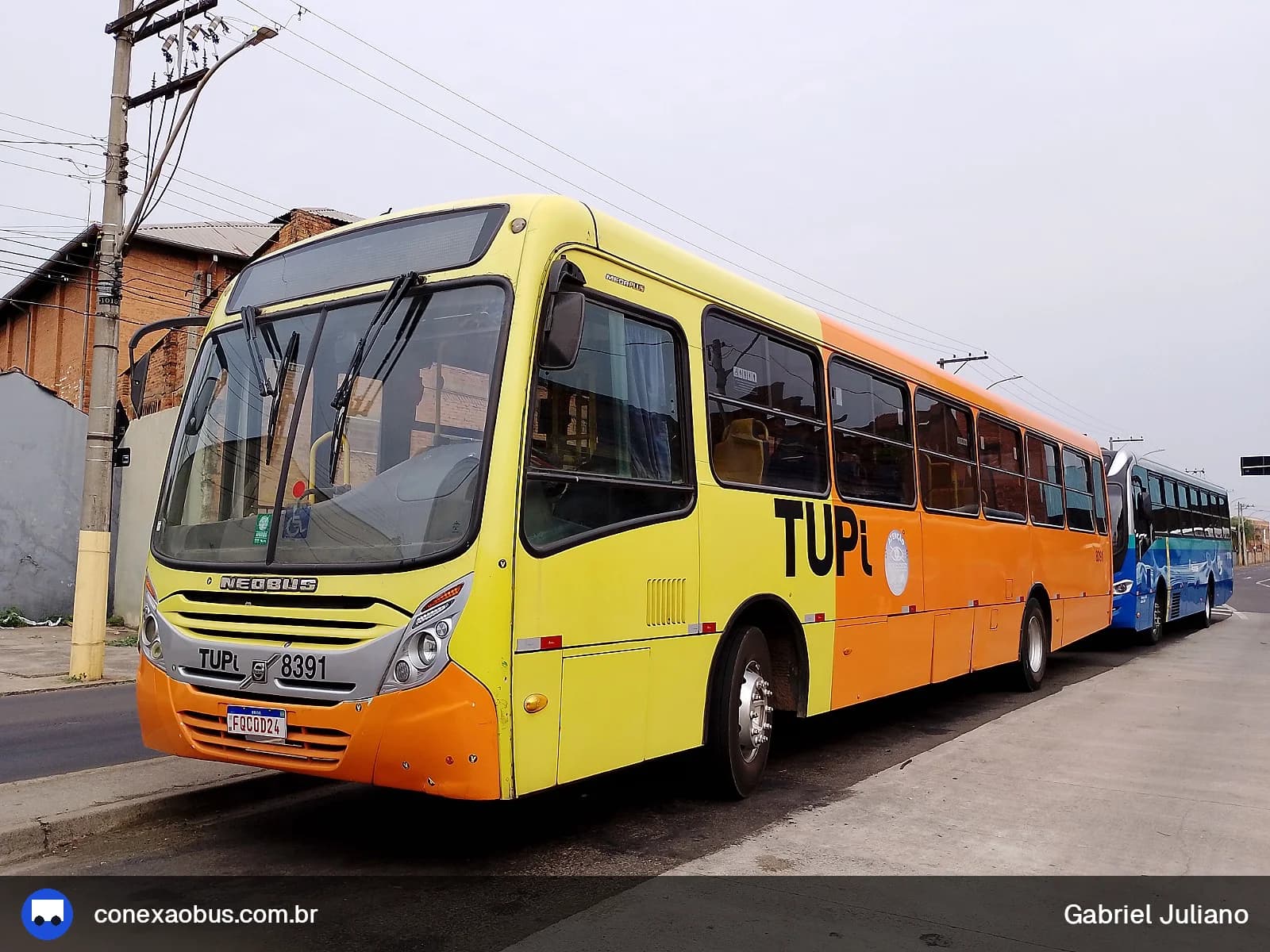 Ônibus Neobus Mega Plus, da TUPi | Transporte Urbano Piracicaba, prefixo 8391, linha RESERVADO, em Piracicaba-SP
