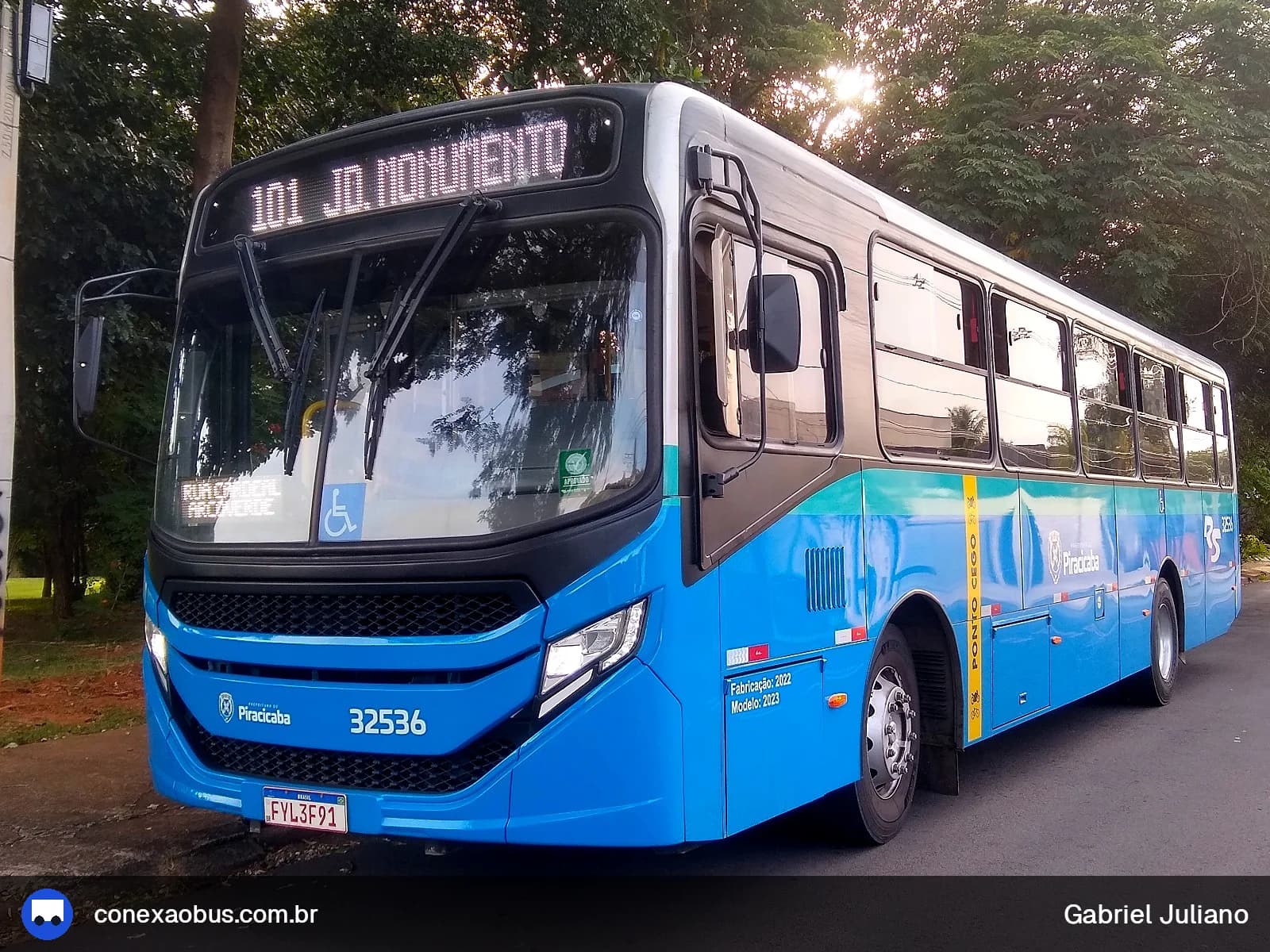 Ônibus CAIO Apache Vip V, da Rápido Sumaré | Pira Mobilidade, prefixo 32536, em Piracicaba-SP