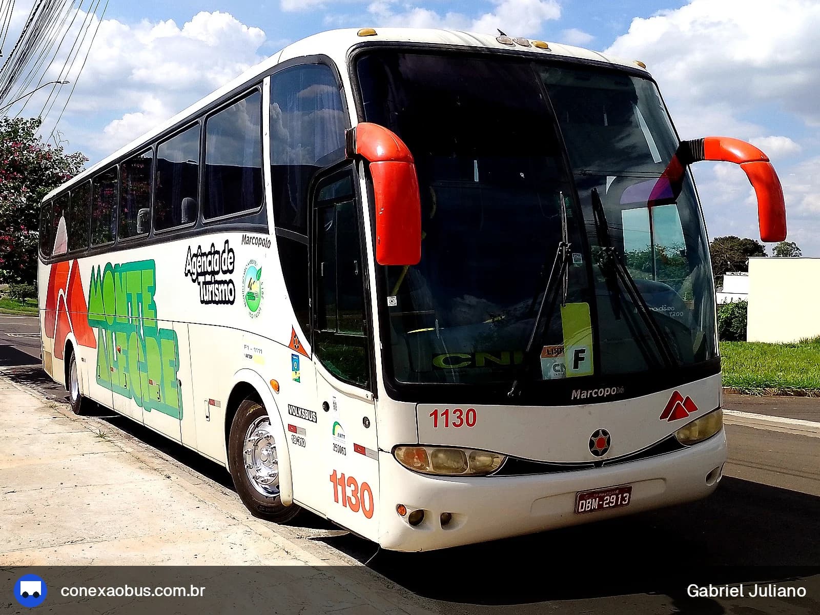 Ônibus Marcopolo Paradiso G6 1200, da Monte Alegre Turismo, prefixo 1130