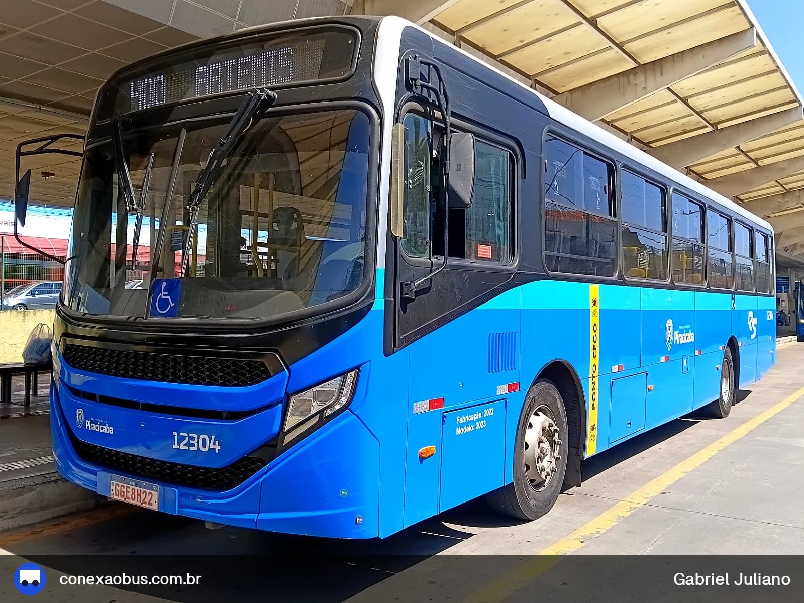 Ônibus CAIO Apache Vip V, da Rápido Sumaré | Pira Mobilidade, prefixo 12304, em Piracicaba-SP