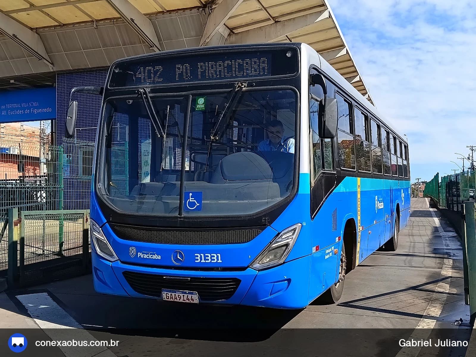 Ônibus Marcopolo Torino 2014, da Rápido Sumaré | Pira Mobilidade, prefixo 31331, em Piracicaba-SP