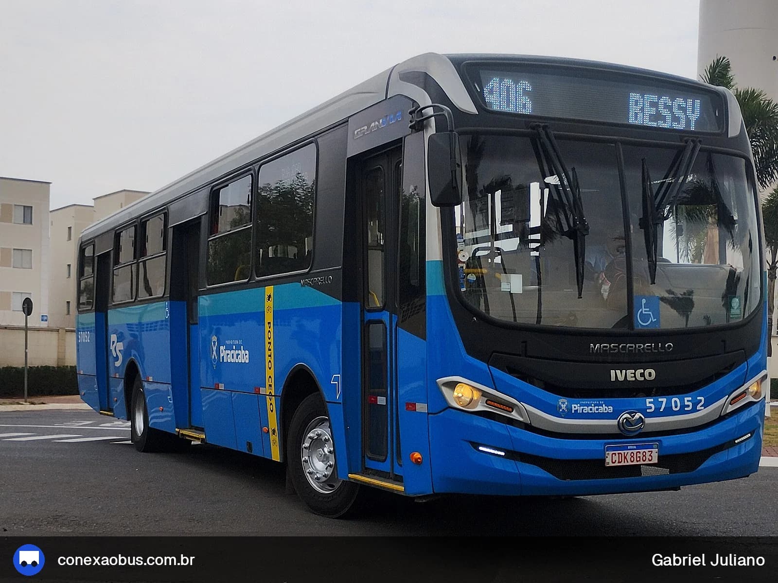 Ônibus Mascarello GRAN Via 2023, da Rápido Sumaré | Pira Mobilidade, prefixo 57052, em Piracicaba-SP