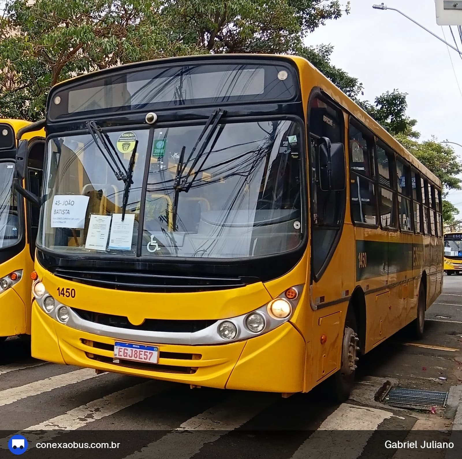 Ônibus CAIO Apache Vip II, da Viação Salire, prefixo 1450, em Piracicaba-SP