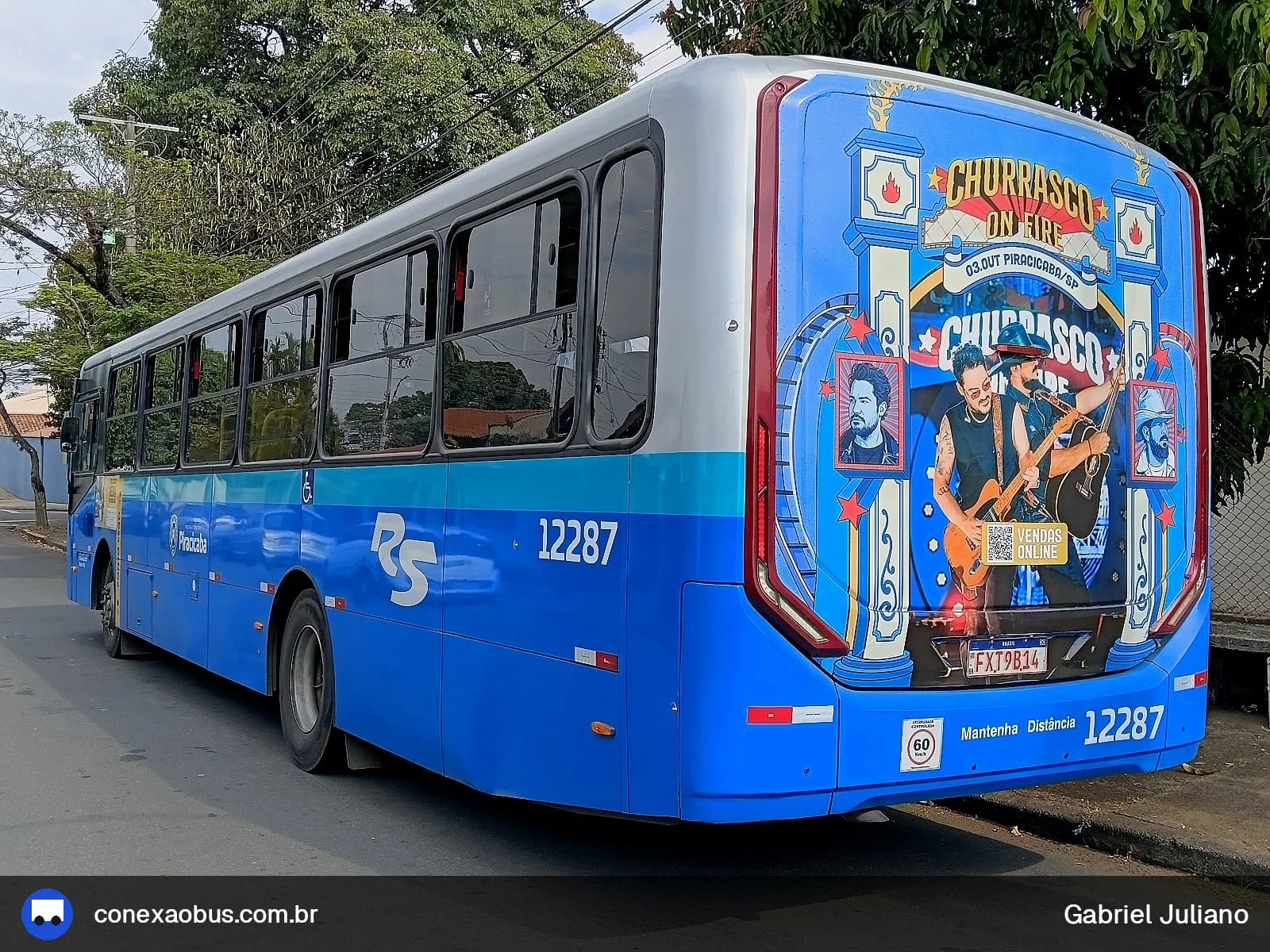 Ônibus CAIO Apache Vip V, da Rápido Sumaré | Pira Mobilidade, prefixo 12287, em Piracicaba-SP