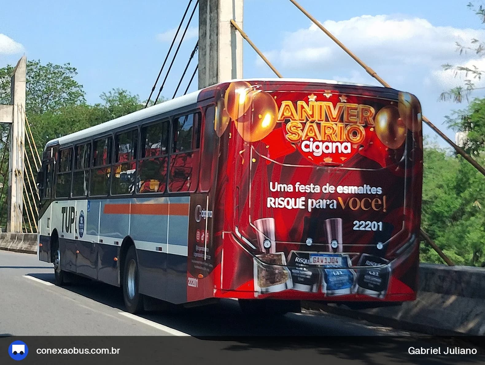 Ônibus CAIO Apache Vip V, da TUPi | Transporte Urbano Piracicaba, prefixo 22201, linha 444 SÔNIA  / CENTRO, em Piracicaba-SP