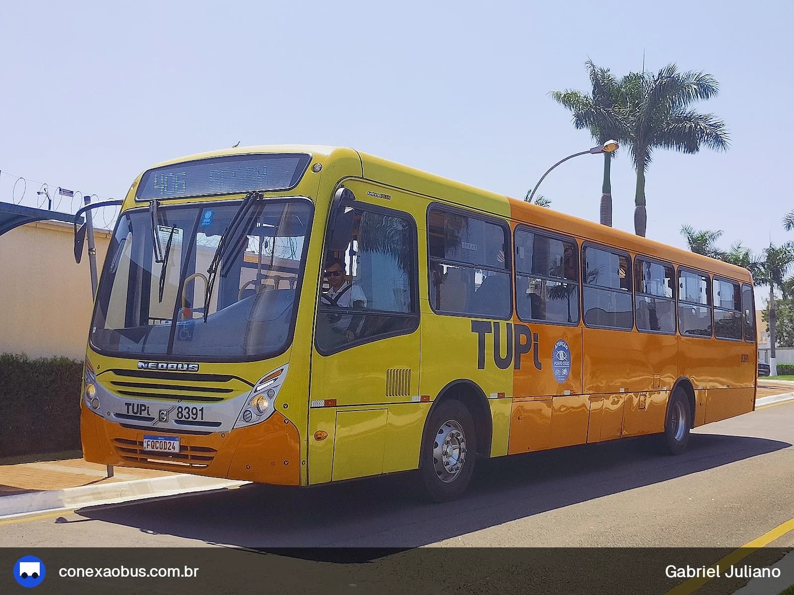 Ônibus Neobus Mega Plus, da TUPi | Transporte Urbano Piracicaba, prefixo 8391, linha 406 - BESSY / CENTRO, em Piracicaba-SP