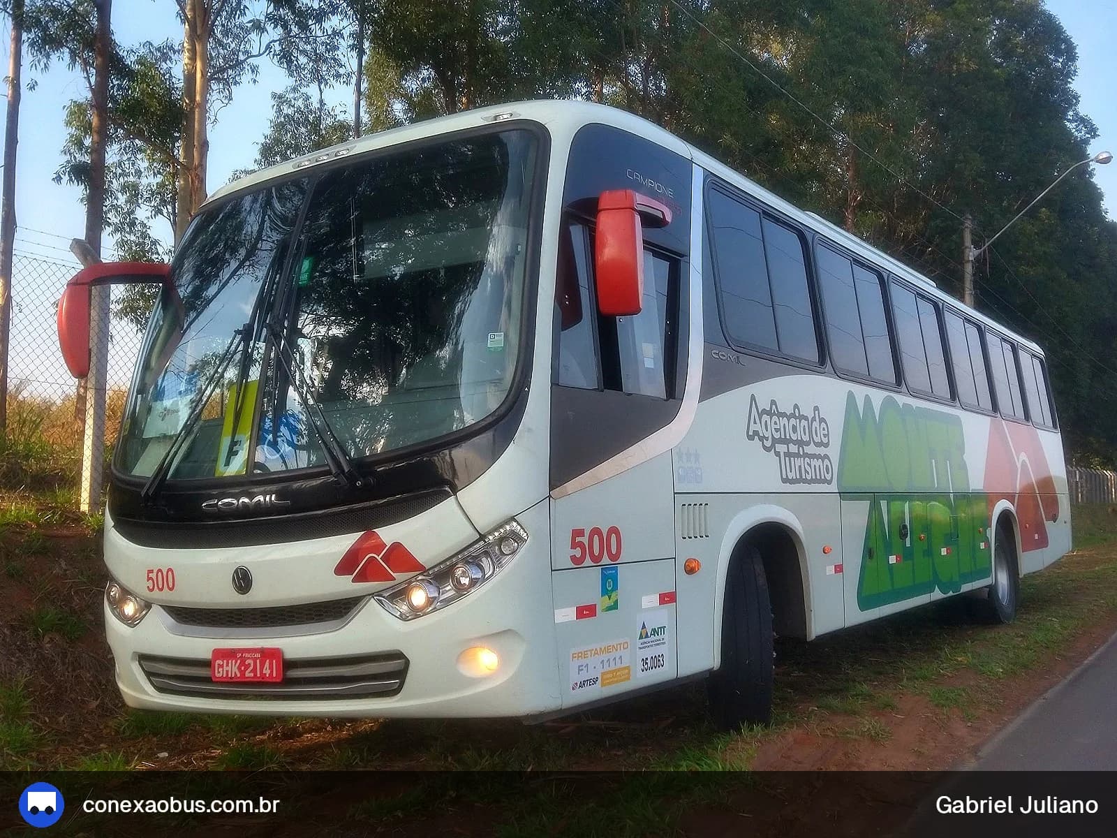 Ônibus Comil Campione 3.25 2014, da Monte Alegre Turismo, prefixo 500, linha 4 - CJ DO BRASIL, em Piracicaba-SP