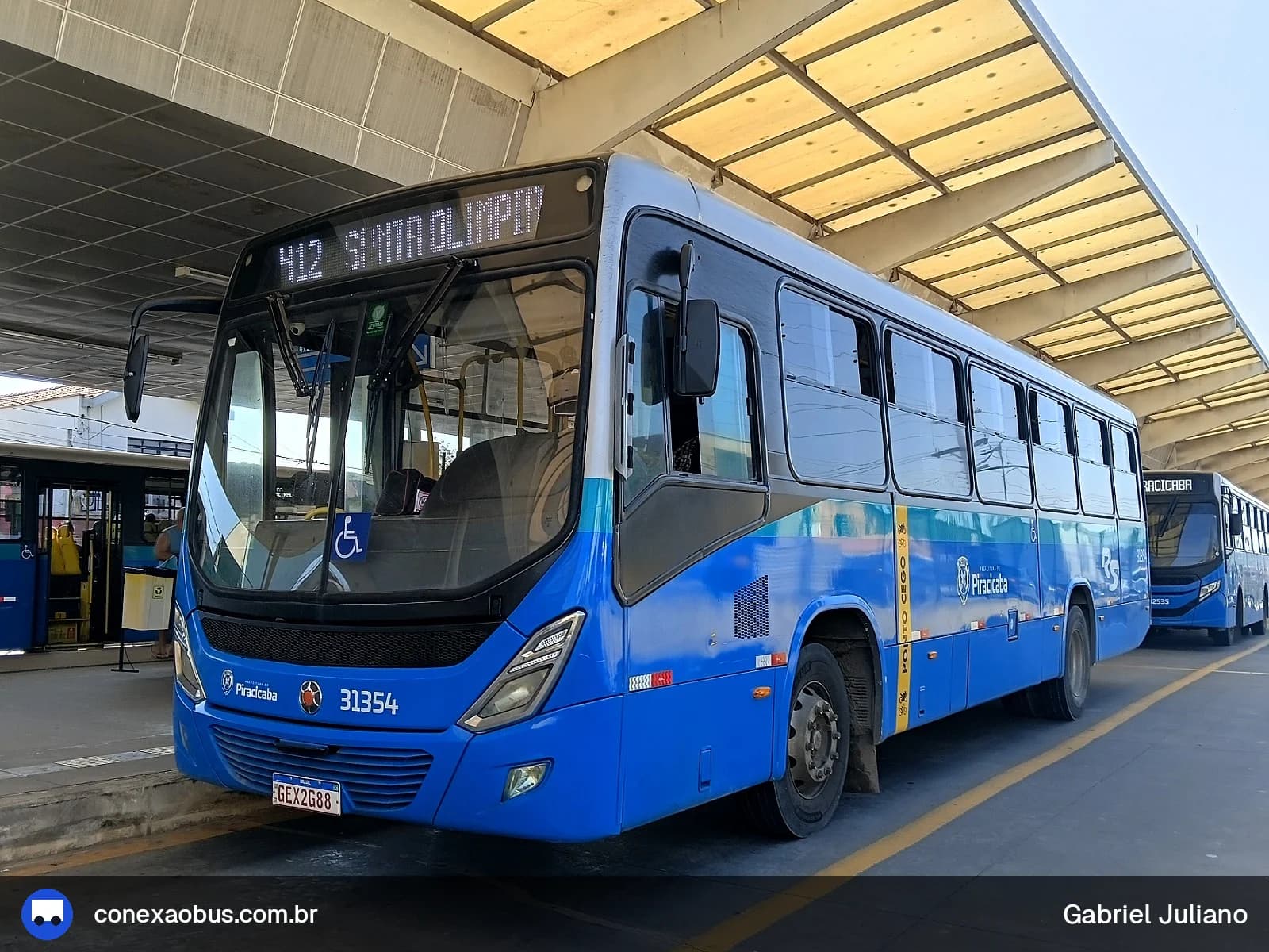 Ônibus Marcopolo Torino 2014, da Rápido Sumaré | Pira Mobilidade, prefixo 31354, em Piracicaba-SP
