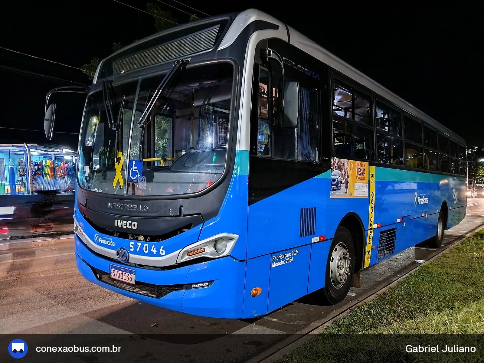 Ônibus Mascarello GRAN Via 2023, da Rápido Sumaré | Pira Mobilidade, prefixo 57046, em Piracicaba-SP