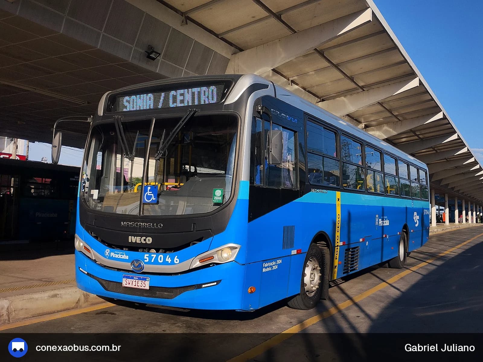 Ônibus Mascarello GRAN Via 2023, da Rápido Sumaré | Pira Mobilidade, prefixo 57046, em Piracicaba-SP