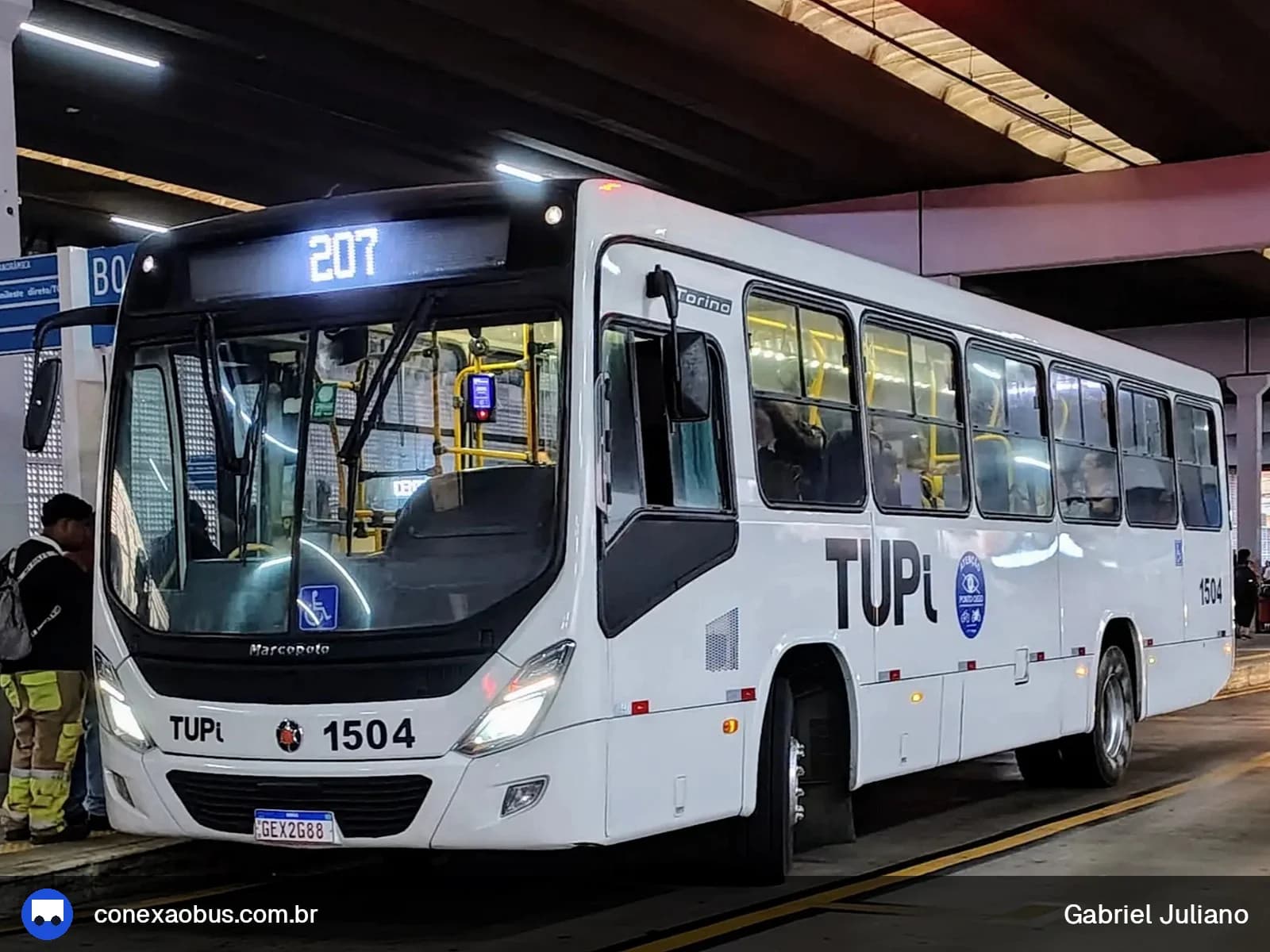 Ônibus Marcopolo Torino 2014, da TUPi | Transporte Urbano Piracicaba, prefixo 1504, em Piracicaba-SP