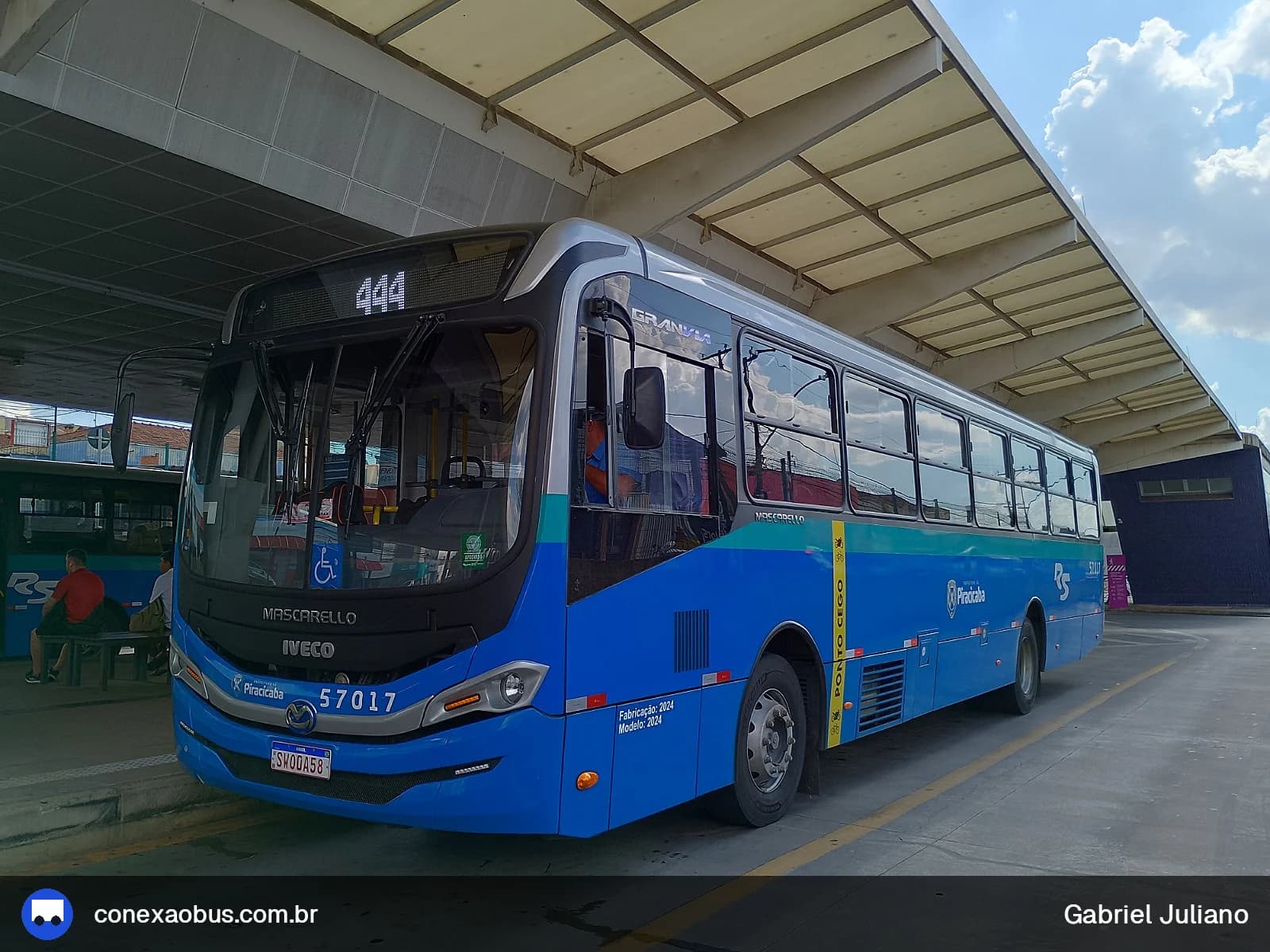 Ônibus Mascarello GRAN Via 2023, da Rápido Sumaré | Pira Mobilidade, prefixo 57017, em Piracicaba-SP