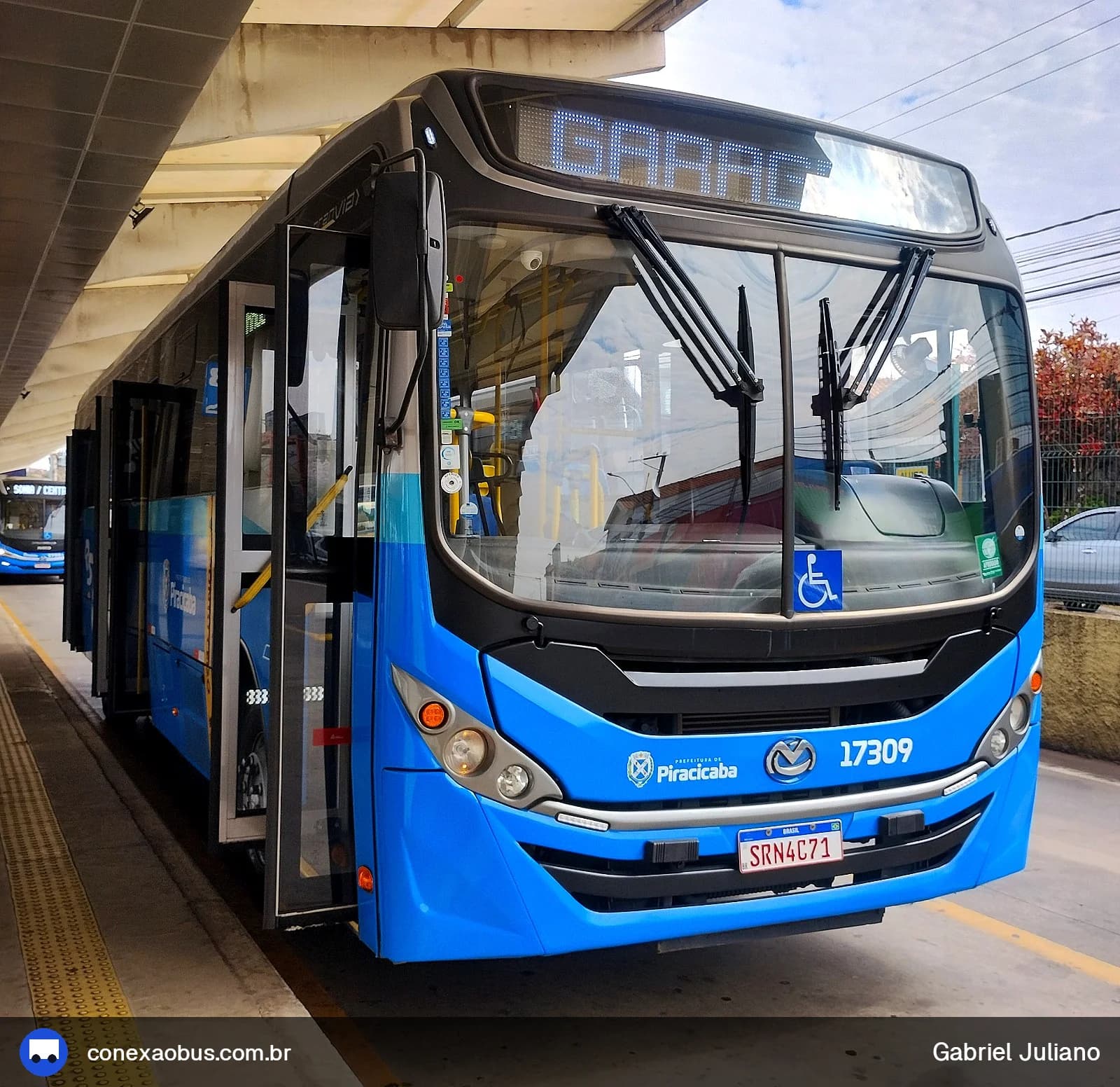 Ônibus Mascarello GRAN Via 2014, da Rápido Sumaré | Pira Mobilidade, prefixo 17309, em Piracicaba-SP