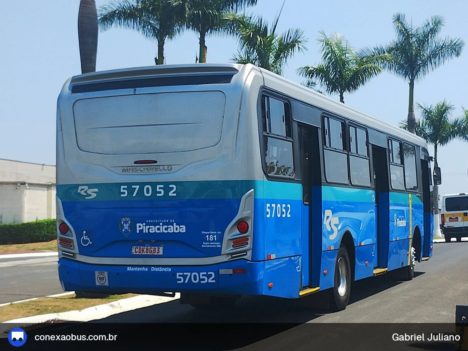 Ônibus Mascarello GRAN Via 2023, da Rápido Sumaré | Pira Mobilidade, prefixo 57052, em Piracicaba-SP