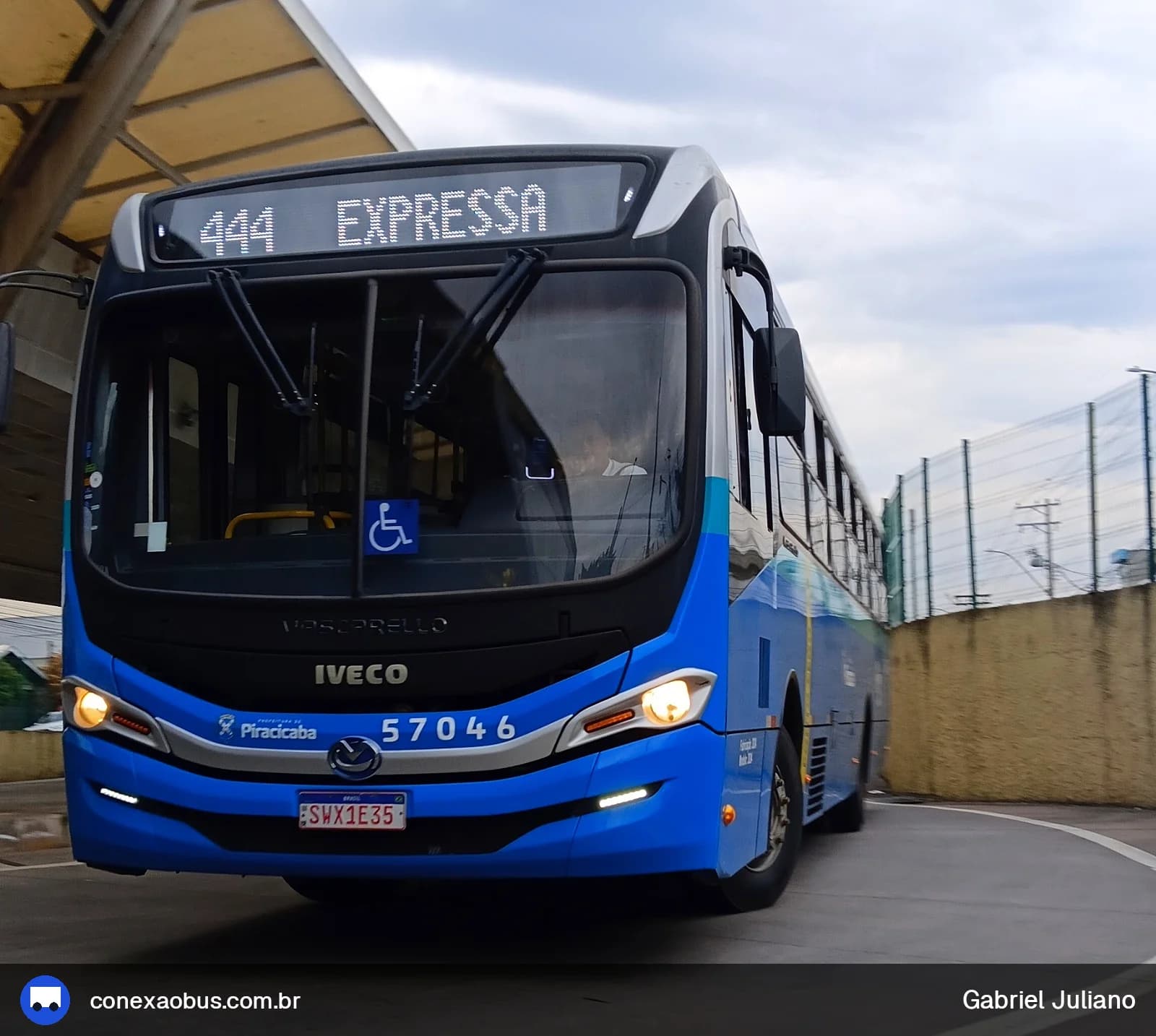 Ônibus Mascarello GRAN Via 2023, da Rápido Sumaré | Pira Mobilidade, prefixo 57046, linha 444 - EXPRESSA, em Piracicaba-SP